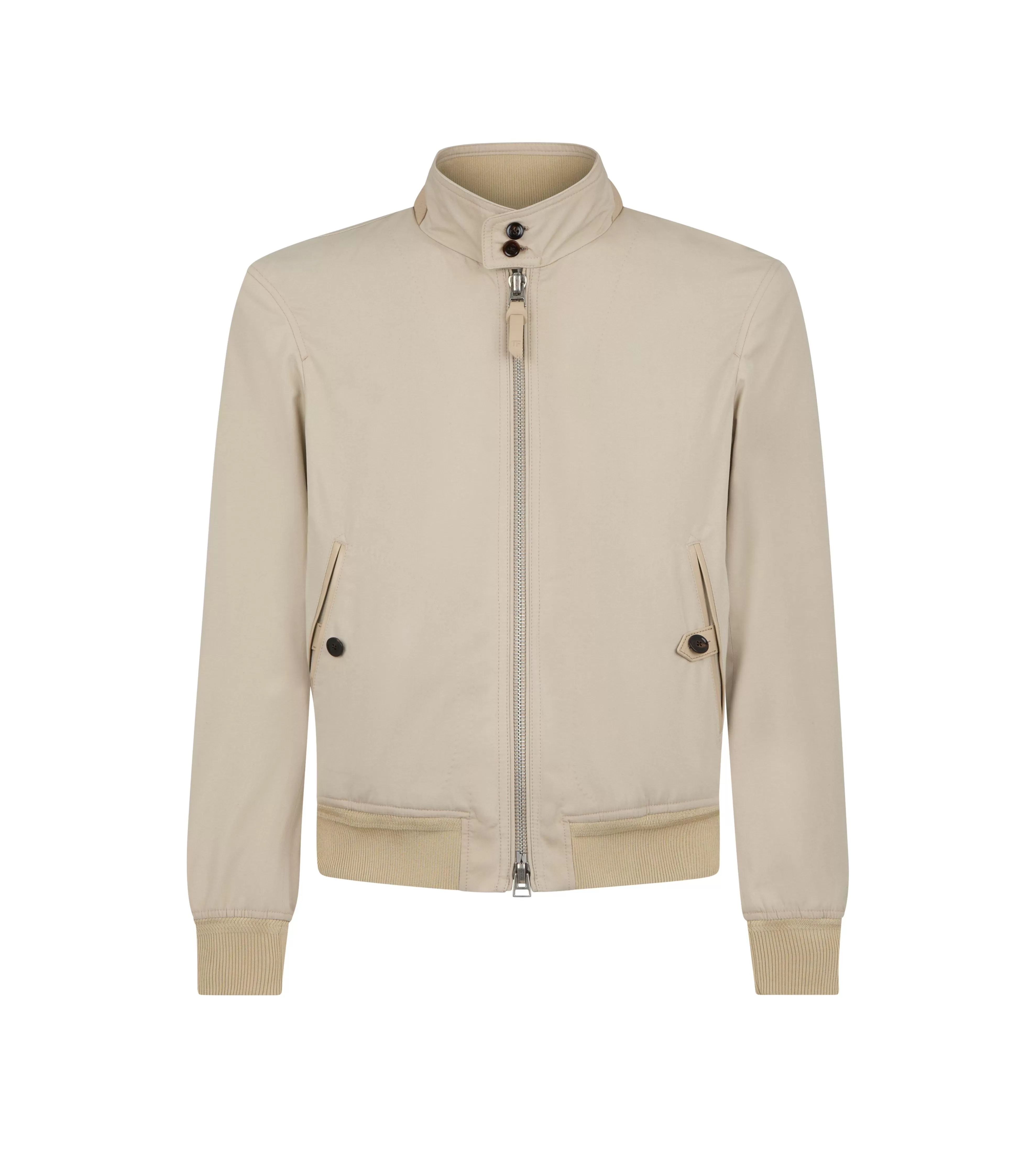 TOM FORD COTTON SILK POPLIN HARRINGTON STONE^MEN Outerwear