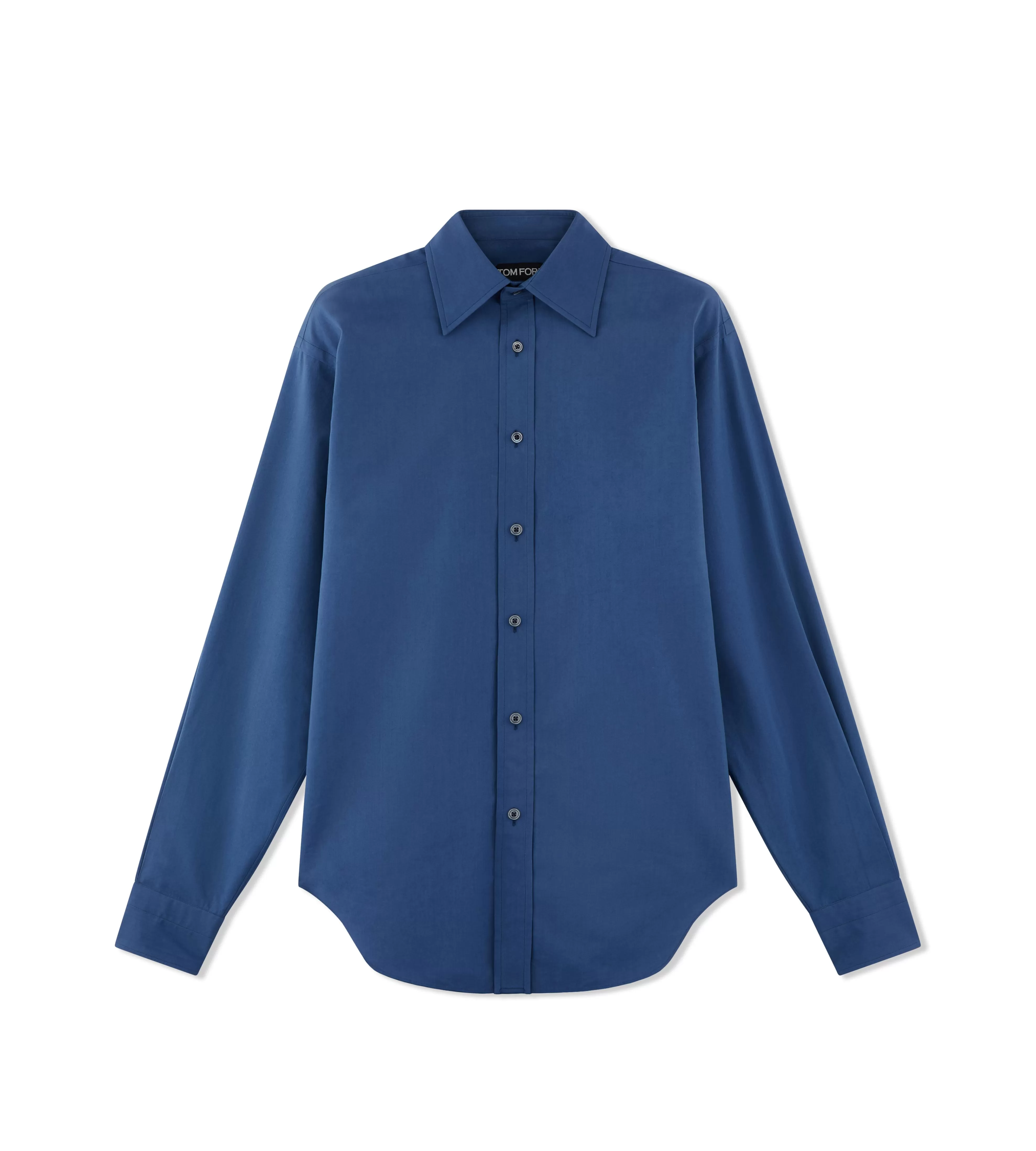 TOM FORD COTTON SILK POPLIN SLIM FIT SHIRT BLUE^MEN Shirts