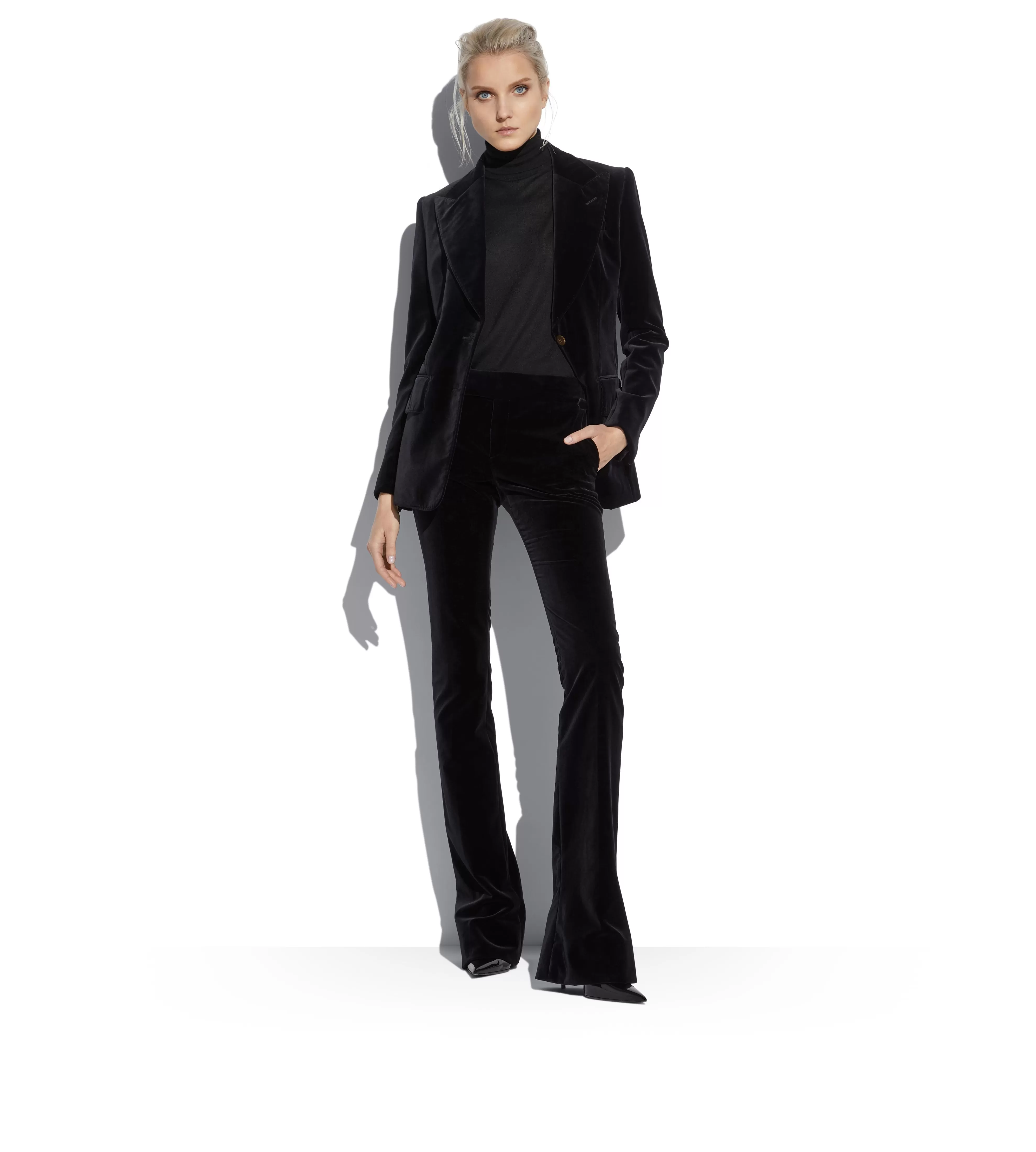 TOM FORD COTTON VELVET JACKET BLACK^WOMEN Jackets