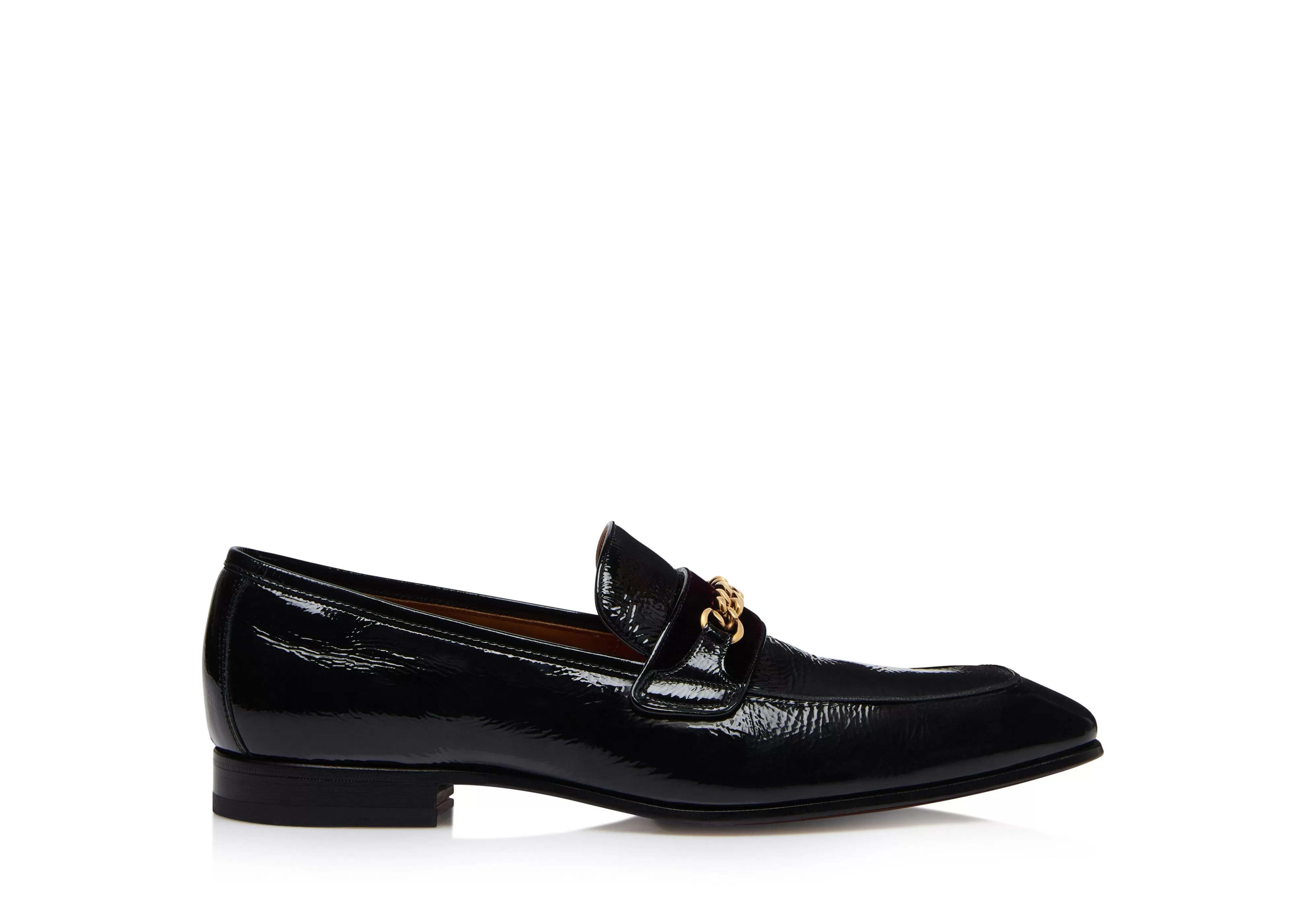 TOM FORD CRACKLED LEATHER BAILEY CHAIN LOAFER ^MEN Loafers