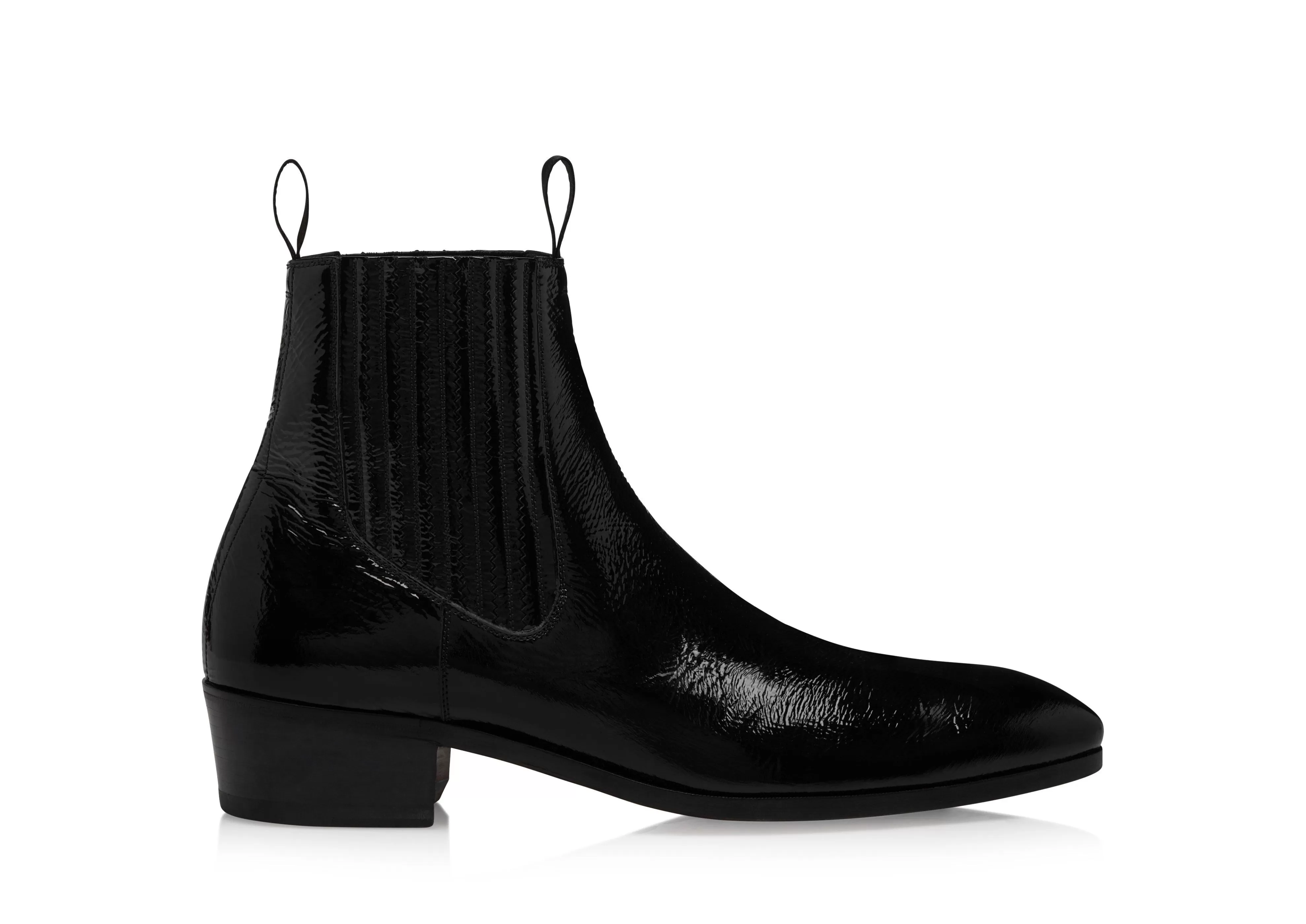 TOM FORD CRACKLED PATENT BAILEY CHELSEA BOOT BLACK^MEN Boots