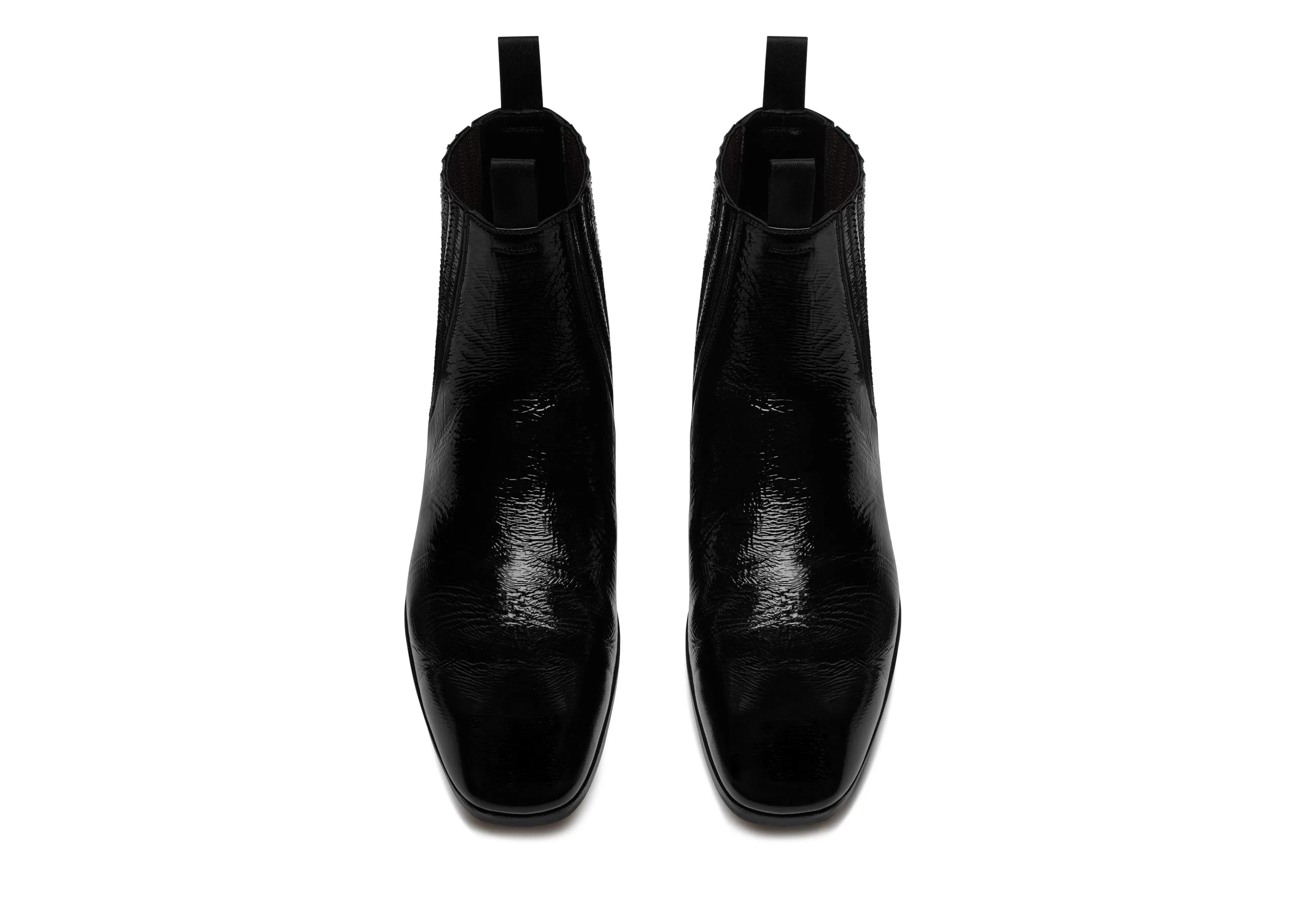 TOM FORD CRACKLED PATENT BAILEY CHELSEA BOOT BLACK^MEN Boots