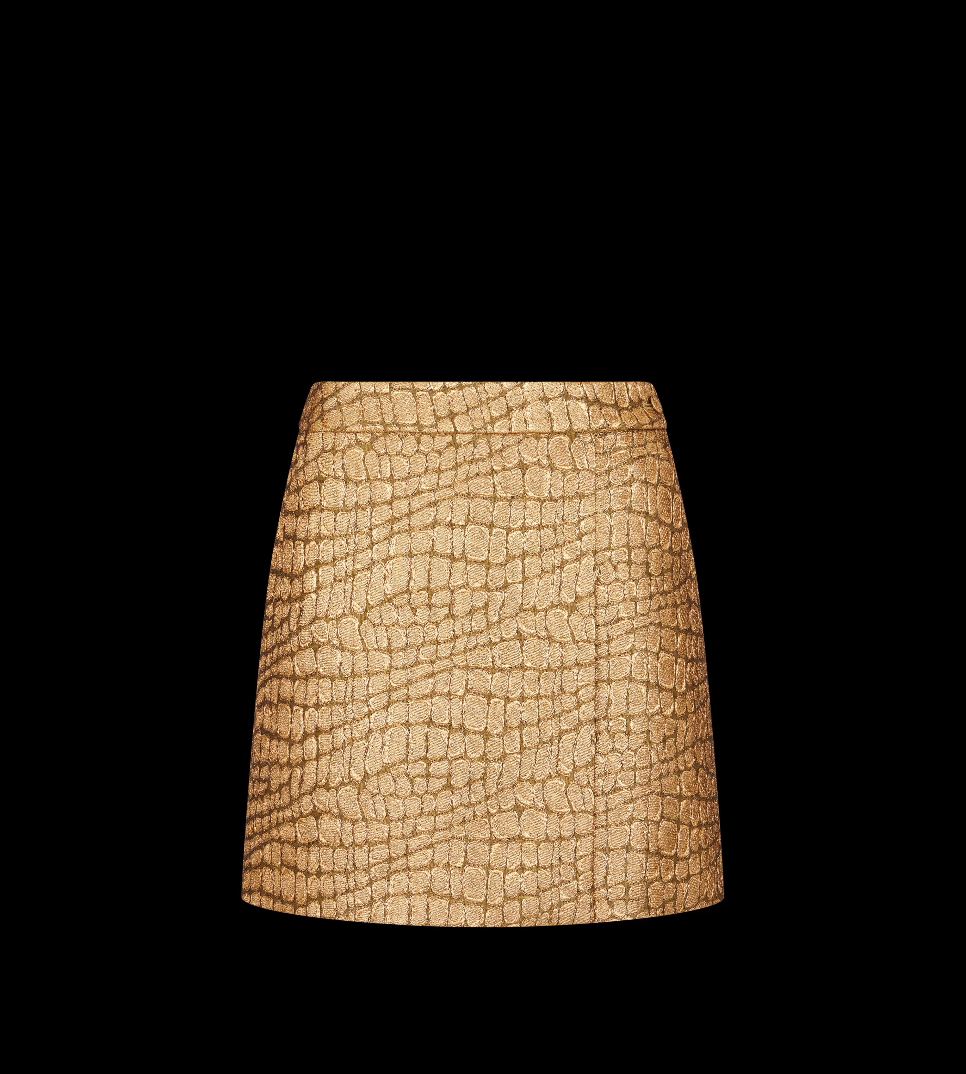 TOM FORD CROCO JACQUARD MINI SKIRT GOLD^WOMEN | WOMEN SPRING 24 | Skirts