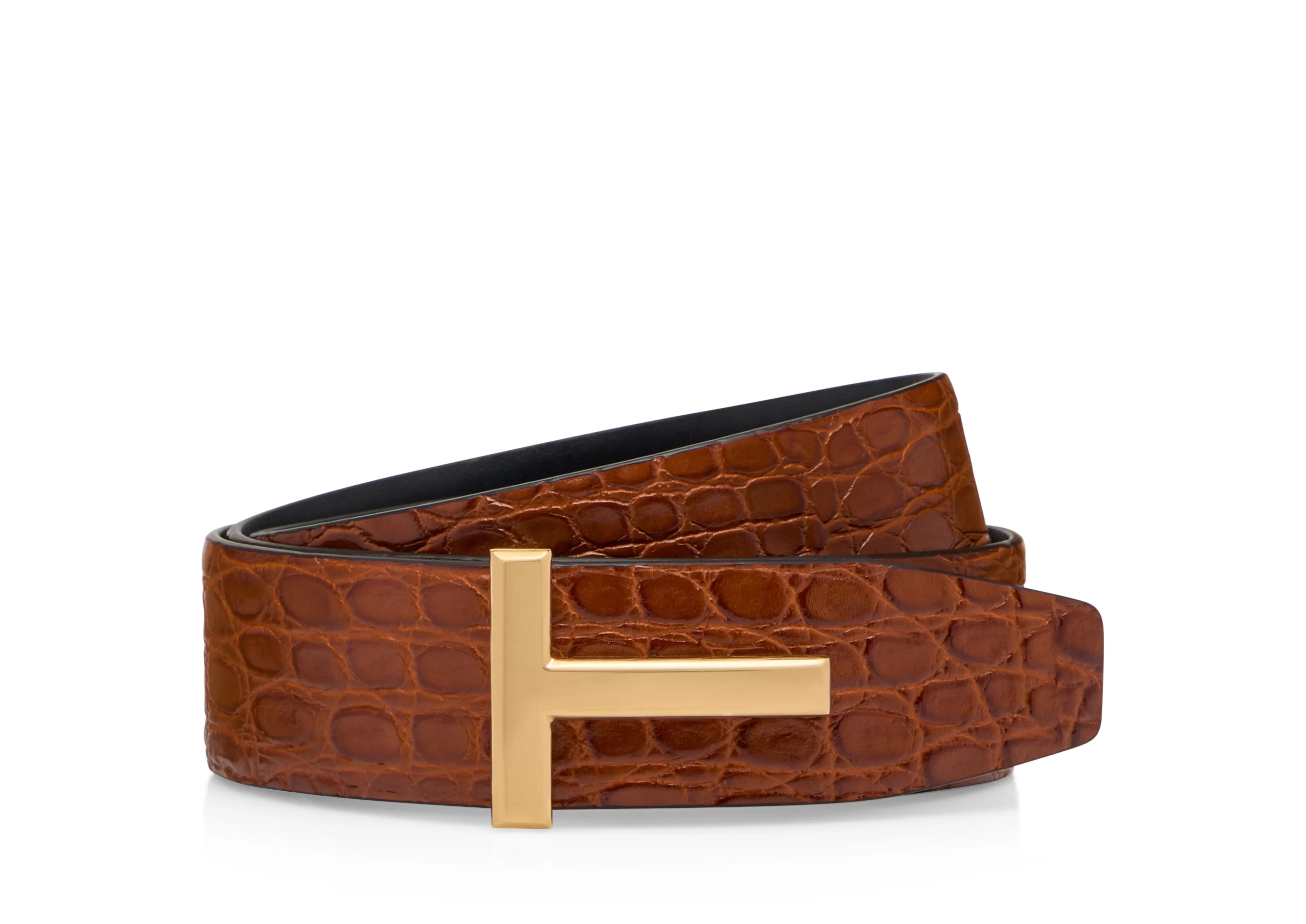 TOM FORD CROCODILE T ICON BELT ^MEN Belts