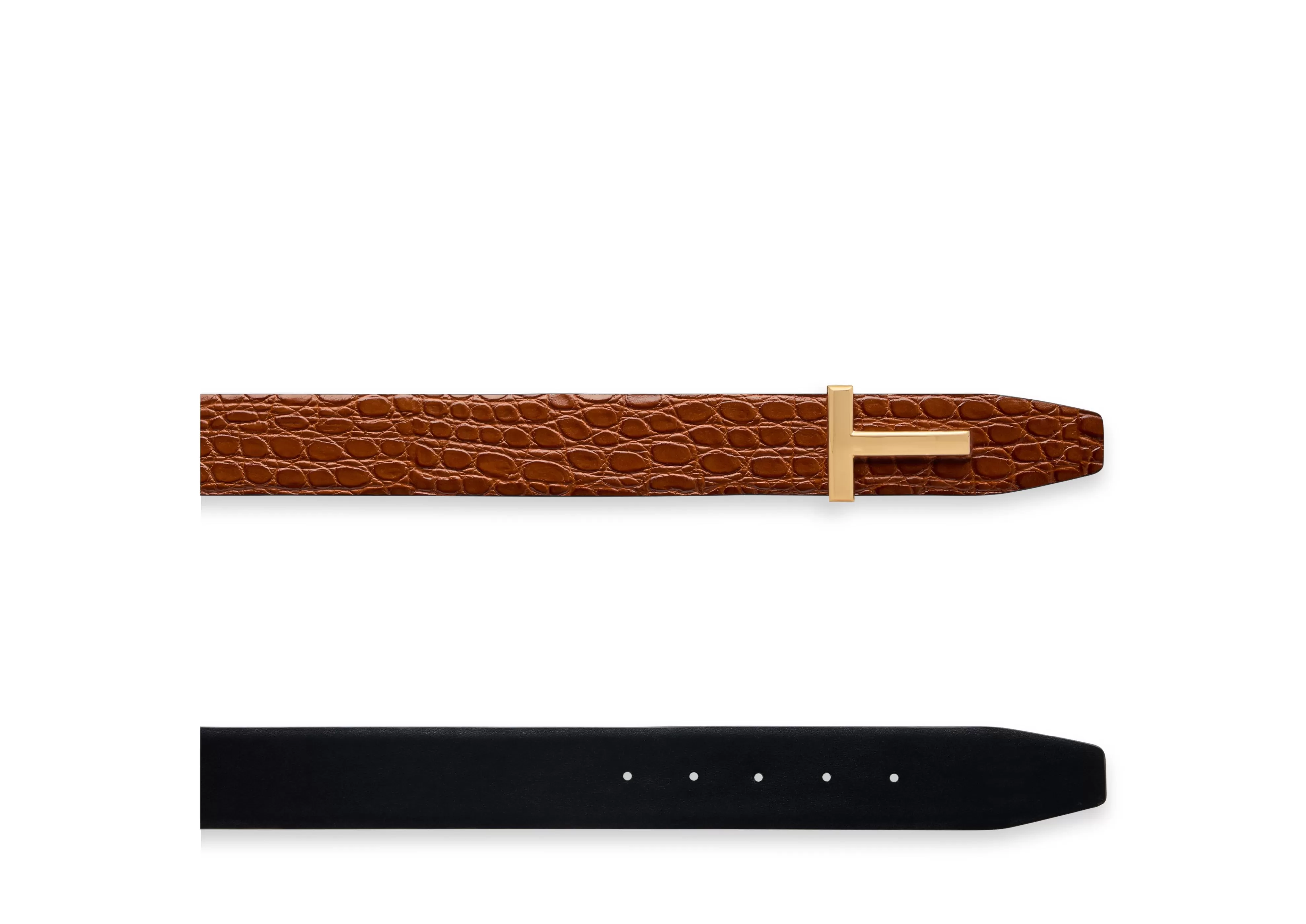 TOM FORD CROCODILE T ICON BELT ^MEN Belts