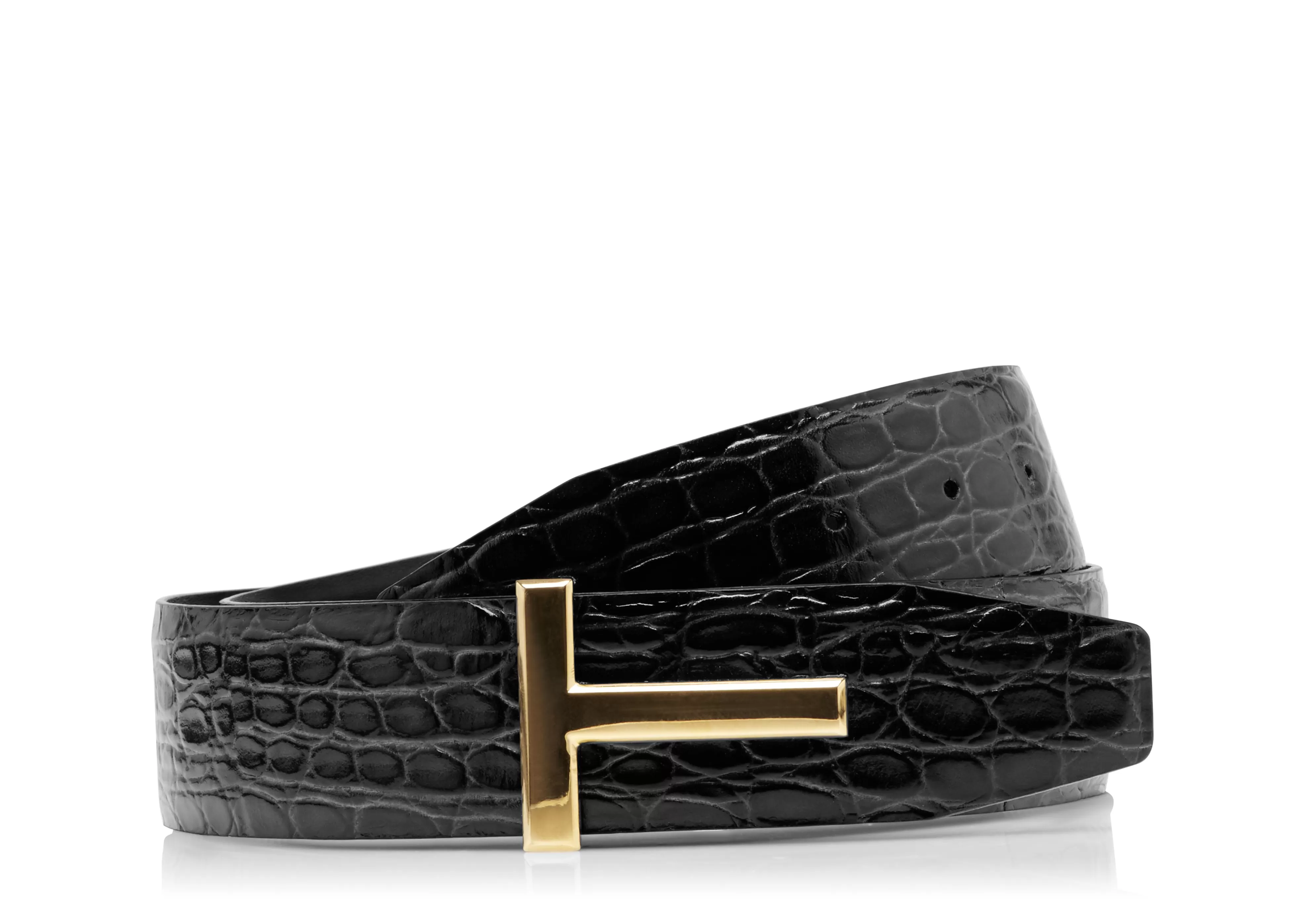 TOM FORD CROCODILE T ICON BELT ^MEN Belts