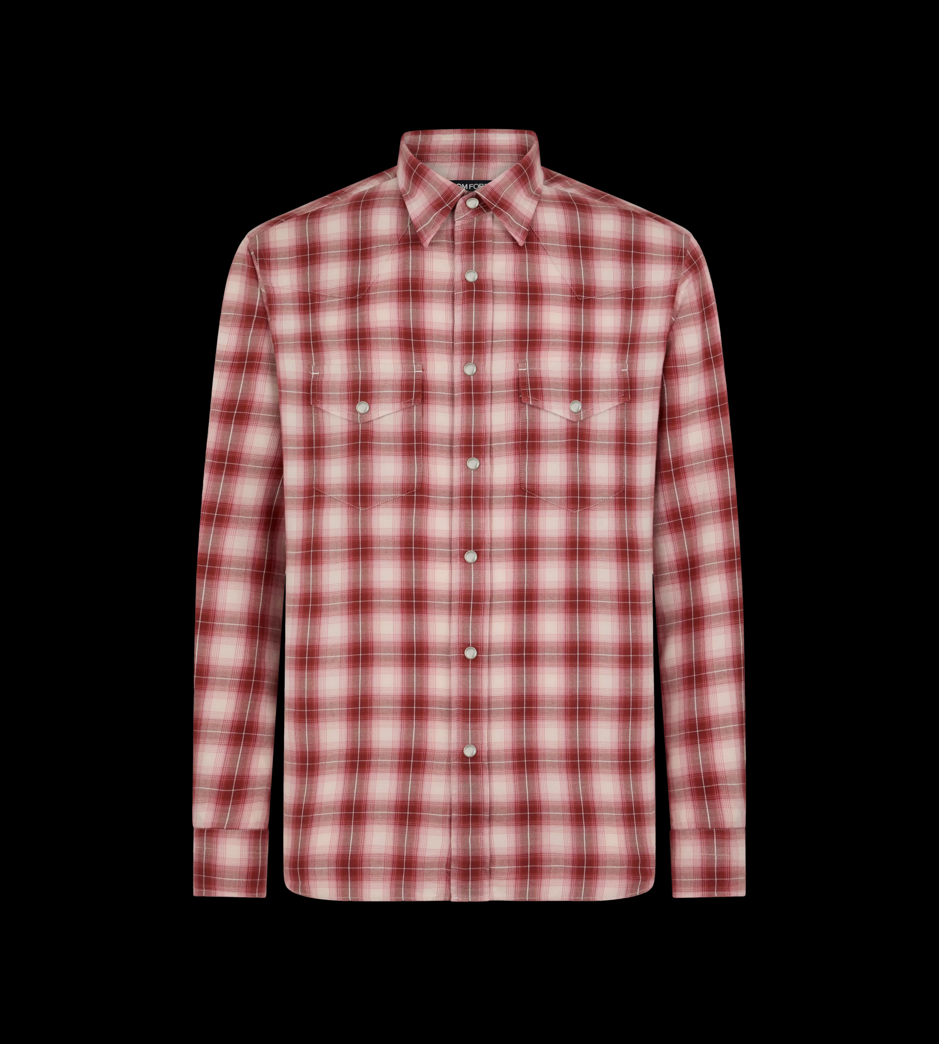 TOM FORD DEGRADE OVERCHECK WESTERN SHIRT ^MEN Shirts