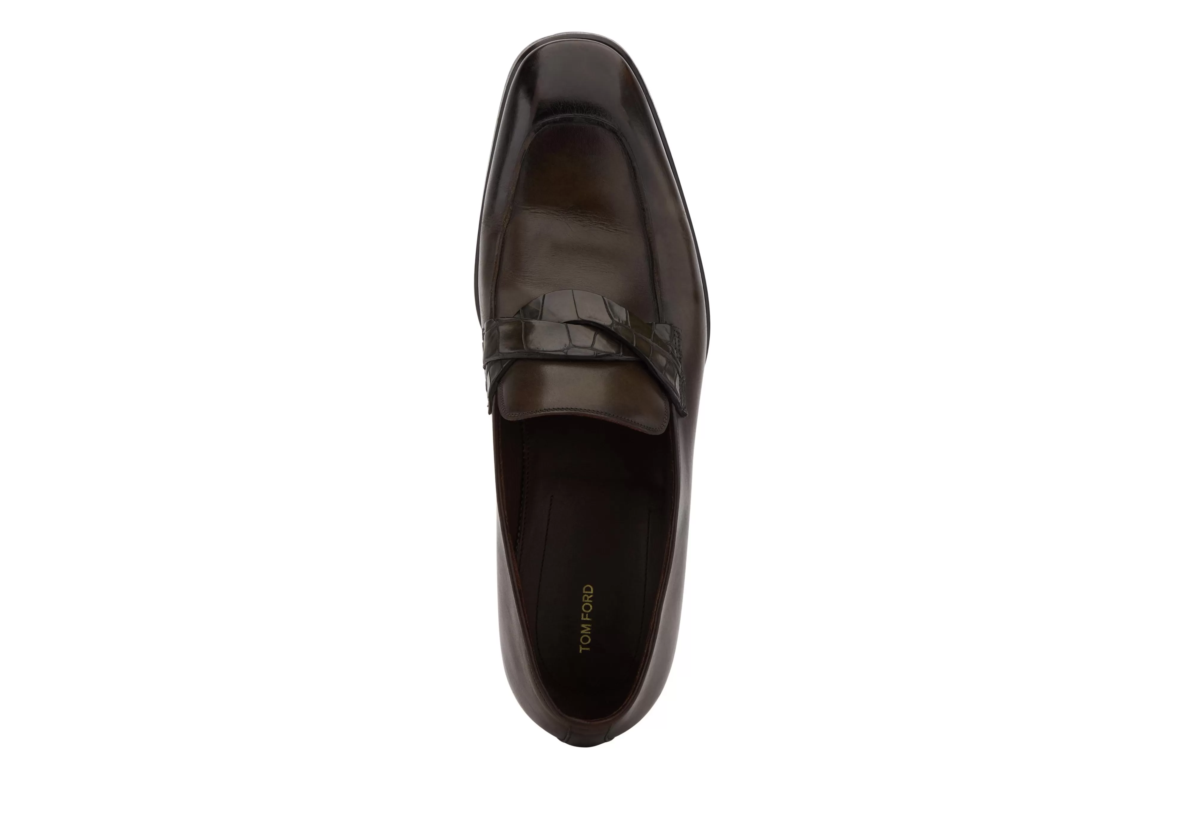 TOM FORD ELKAN TWISTED BAND LOAFERS MILITARY^MEN Loafers