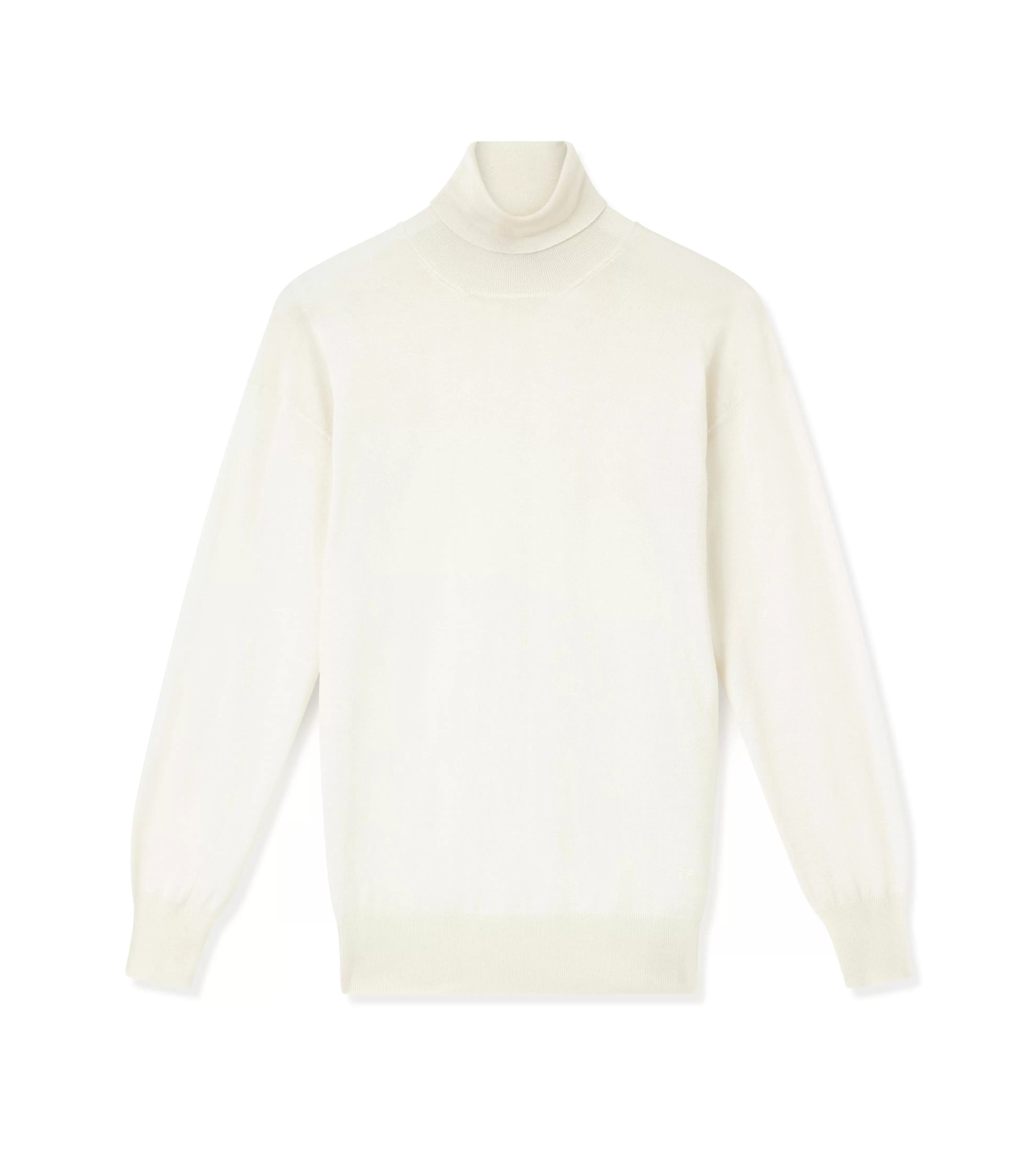 TOM FORD FINE CASHMERE SILK TURTLENECK CHALK^WOMEN Knitwear