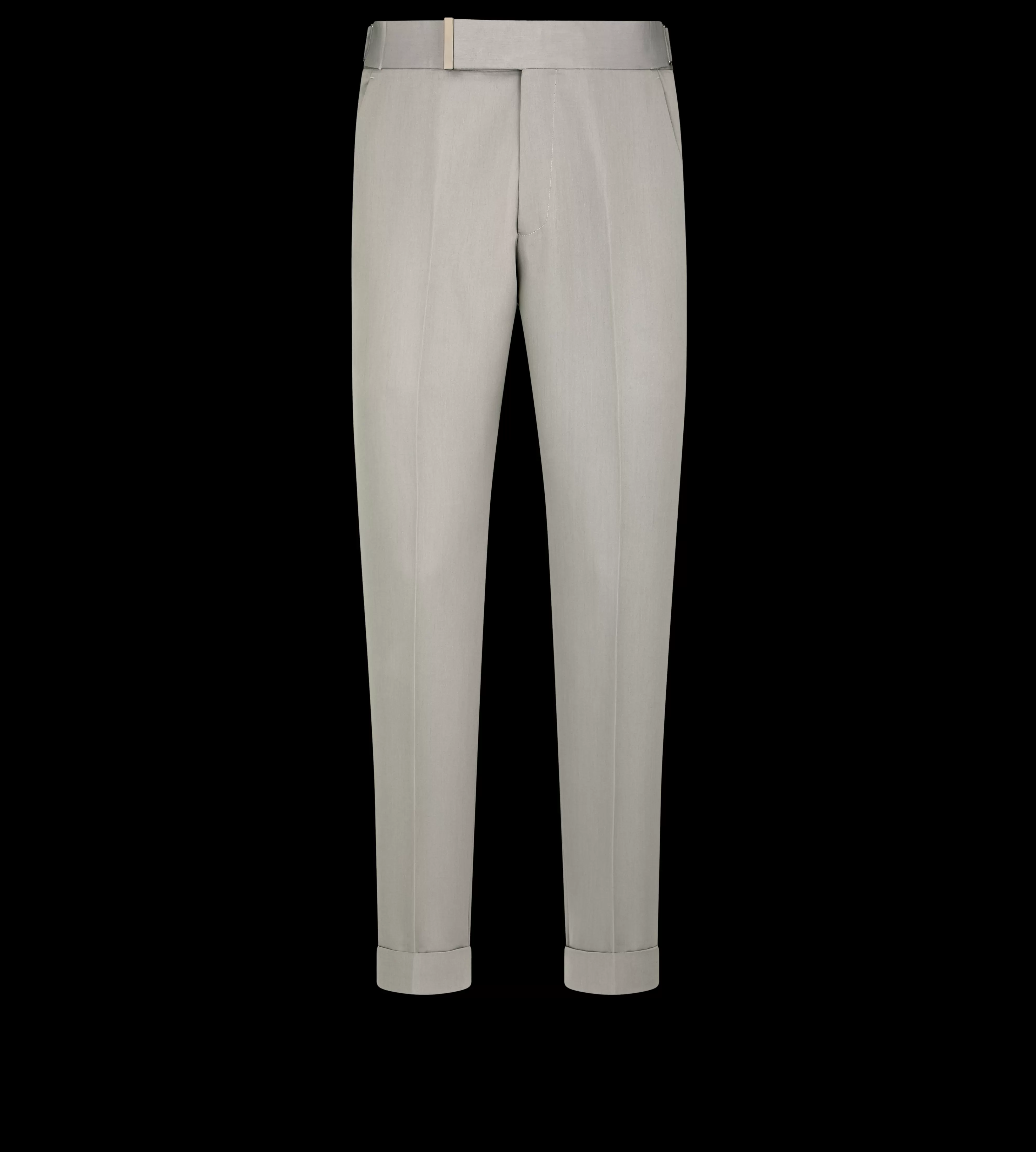 TOM FORD FINE POPLIN ATTICUS TROUSER PEBBLE^MEN Pants & Shorts