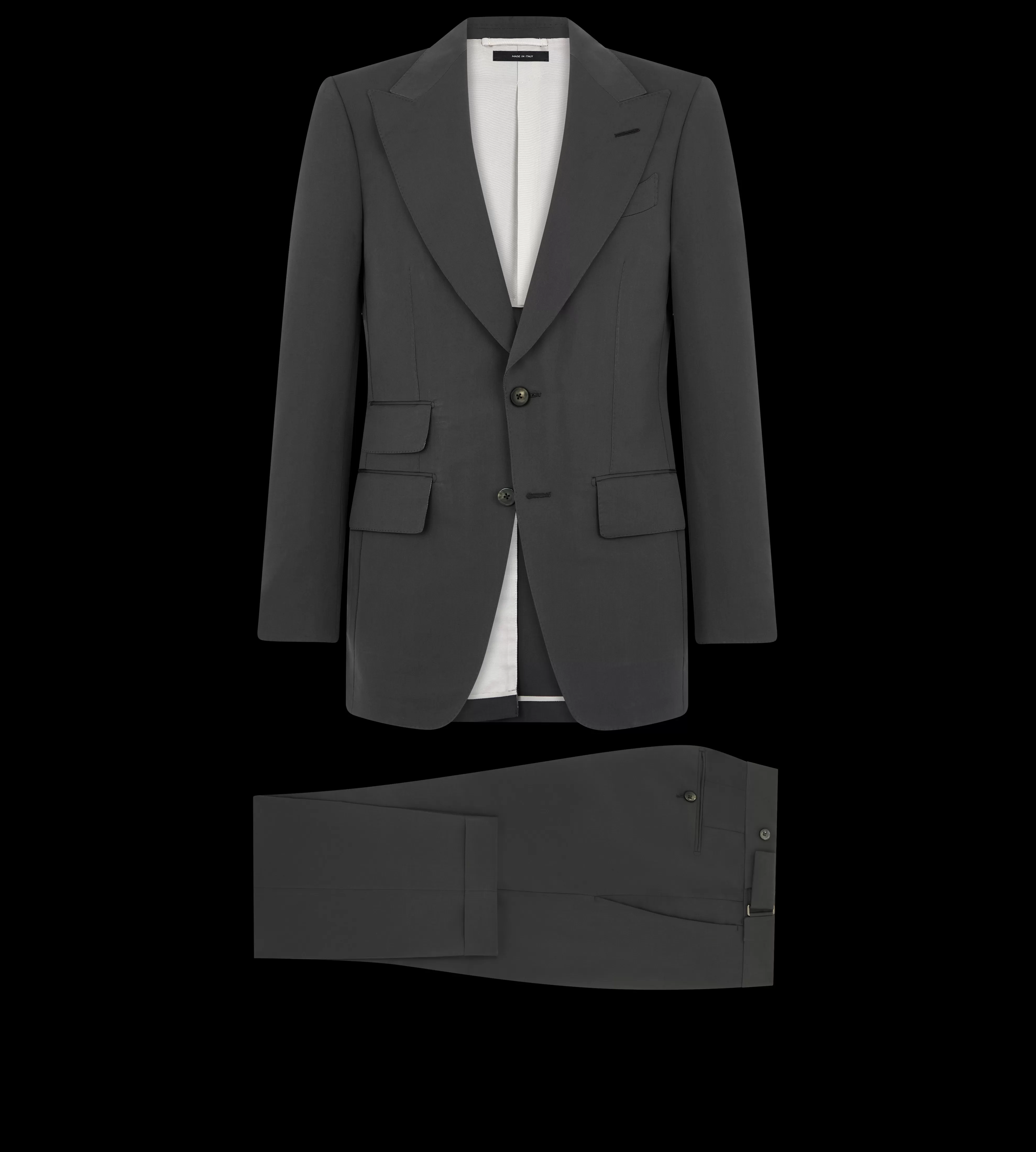 TOM FORD FINE POPLIN SHELTON SUIT ELEPHANT GREY^MEN SPRING 24