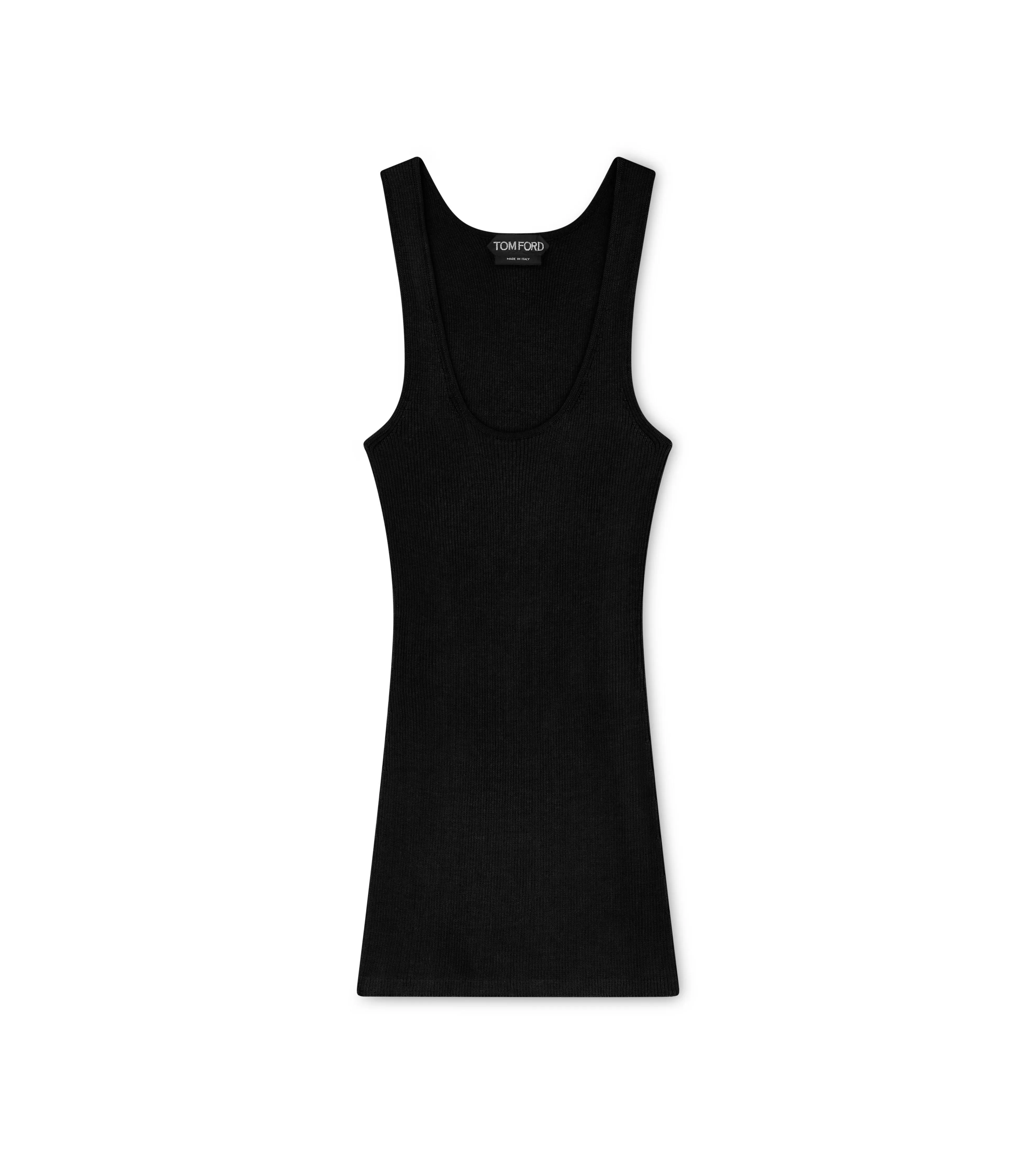 TOM FORD FINE SILK RIB TANK TOP BLACK^WOMEN | WOMEN Knitwear | Tops