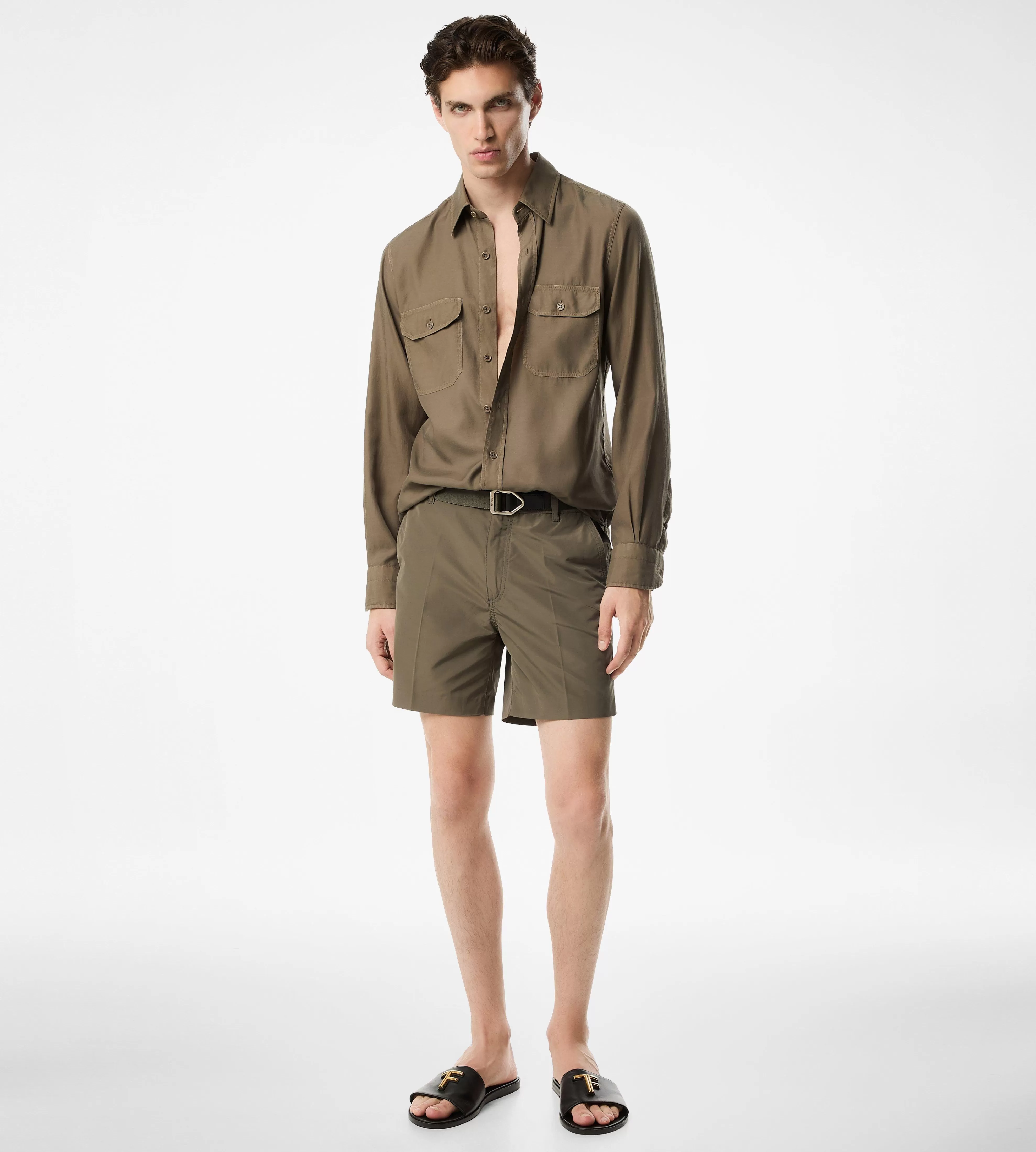 TOM FORD FLUID TWILL MILITARY FIT SHIRT ^MEN Shirts