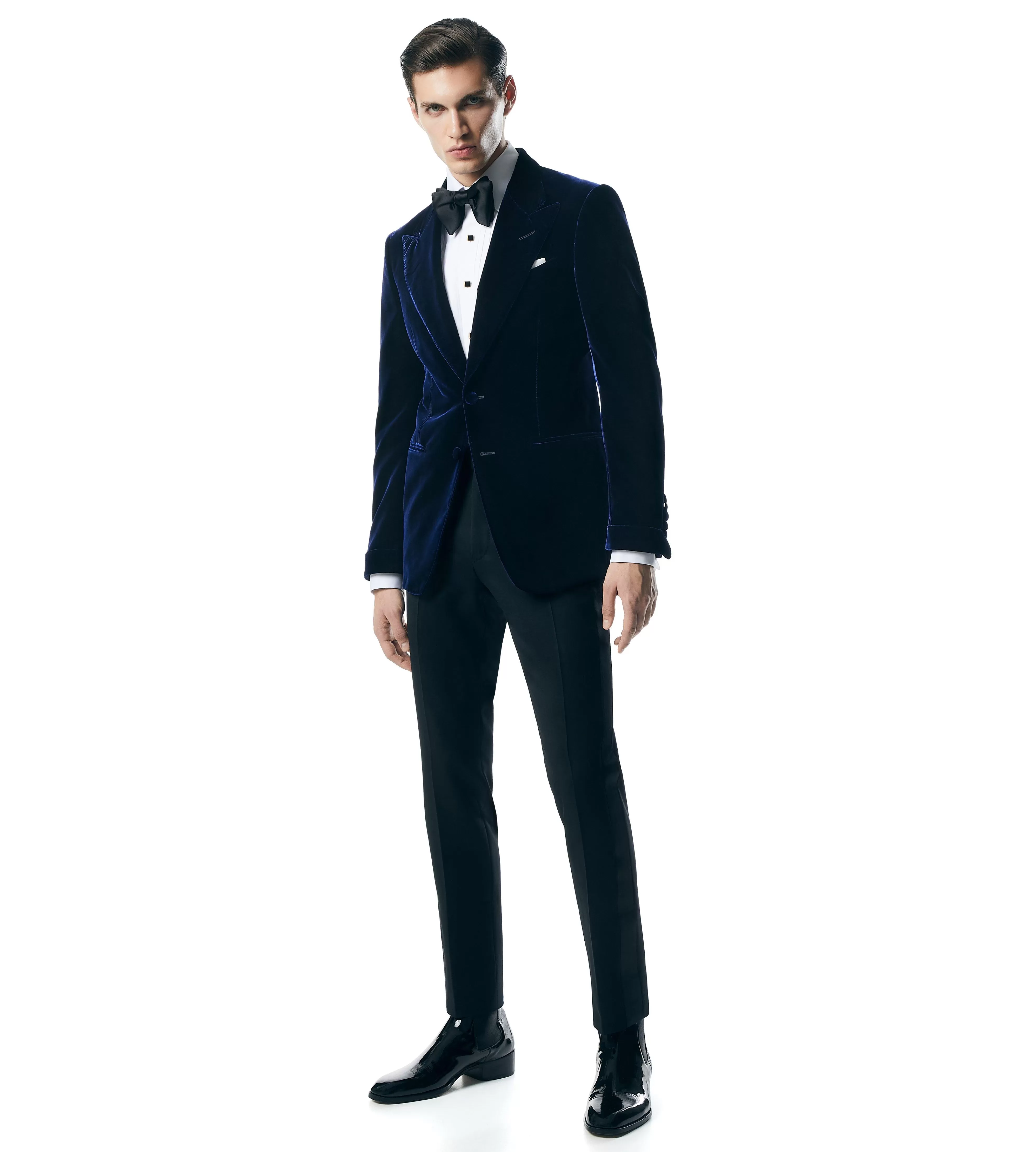 TOM FORD FLUID VELVET SHELTON COCKTAIL JACKET NAVY^MEN | MEN Evening | Jackets