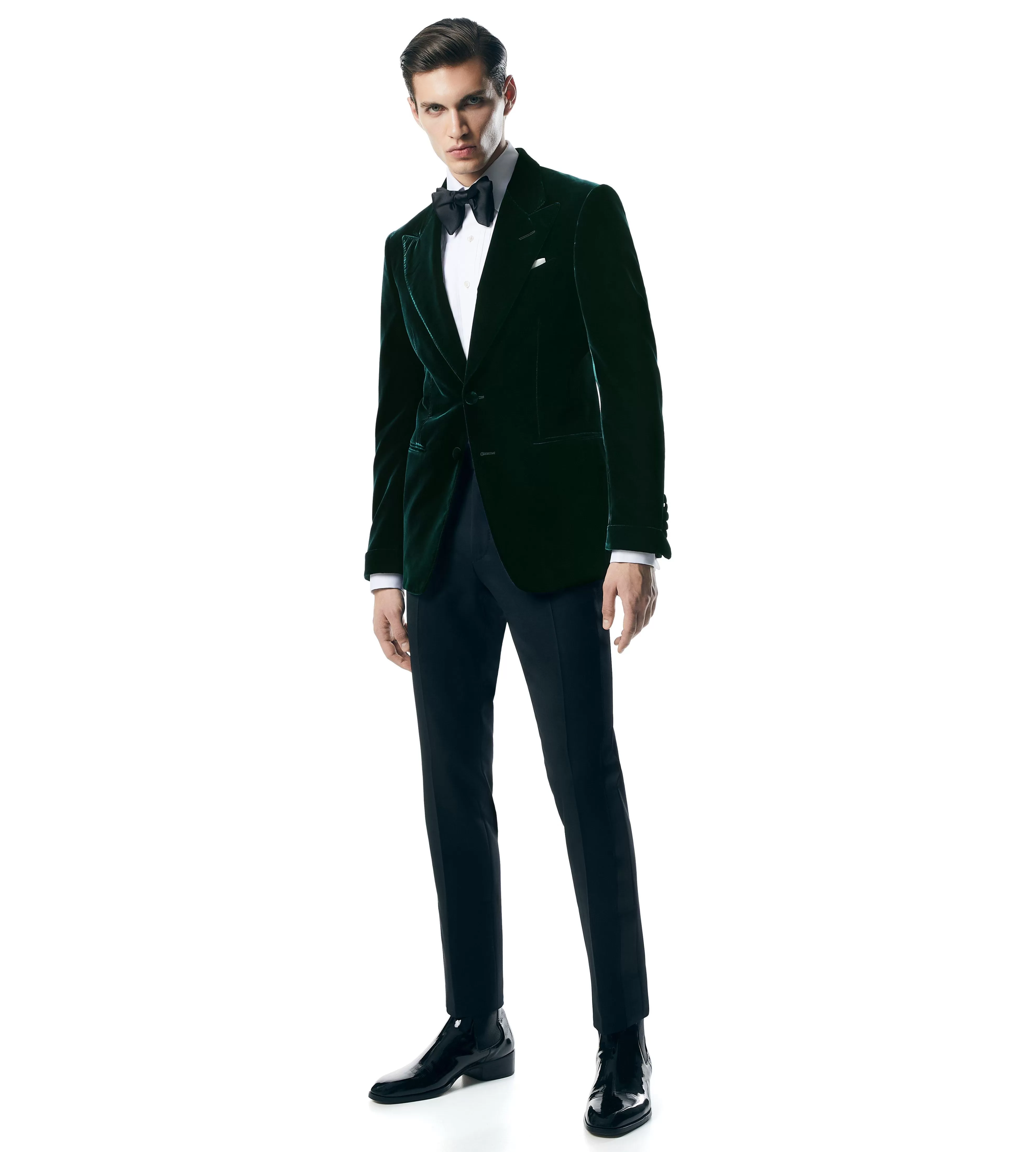 TOM FORD FLUID VELVET SHELTON COCKTAIL JACKET DARK EMERALD^MEN | MEN Evening | Jackets