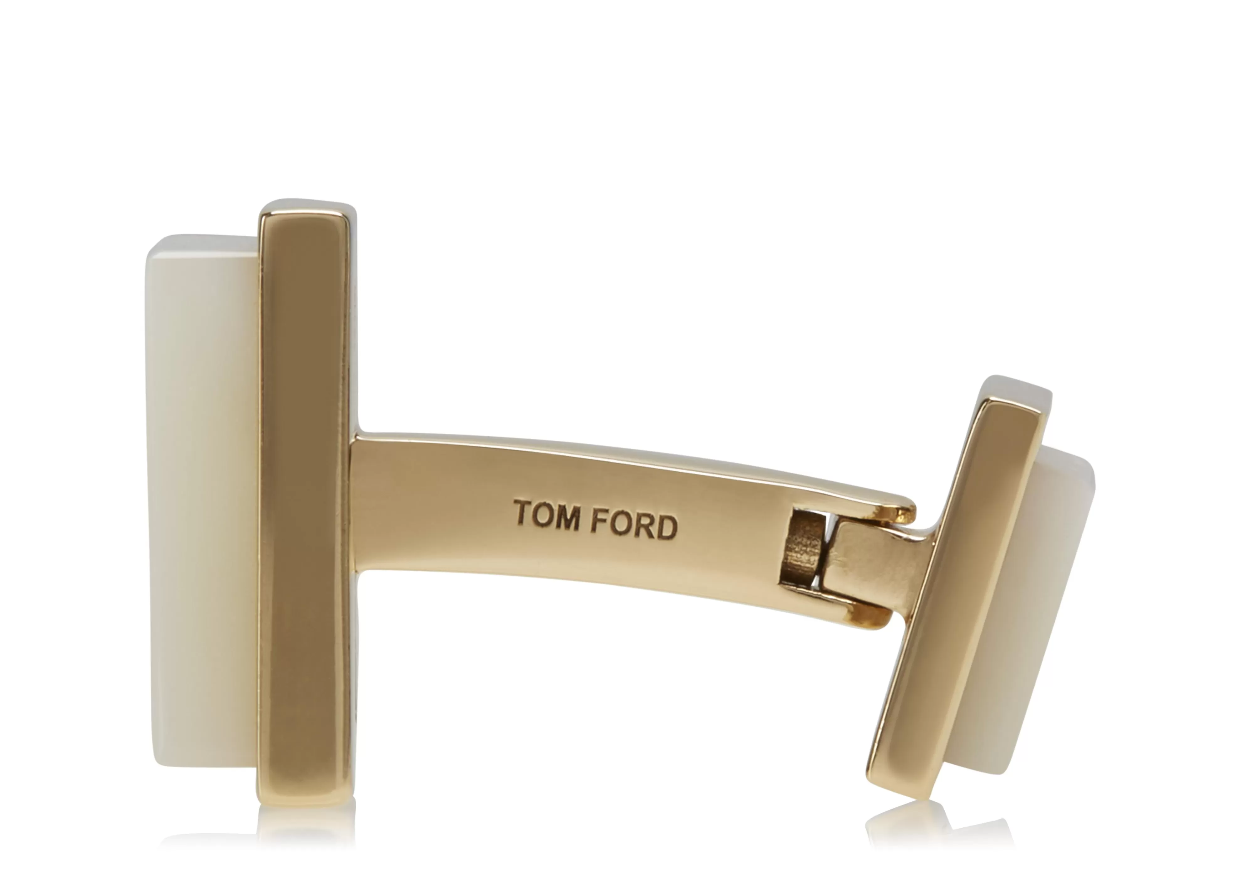 TOM FORD GOLD AND PEARL SQUARE CUFFLINKS GOLD/PEARL^MEN Jewelry