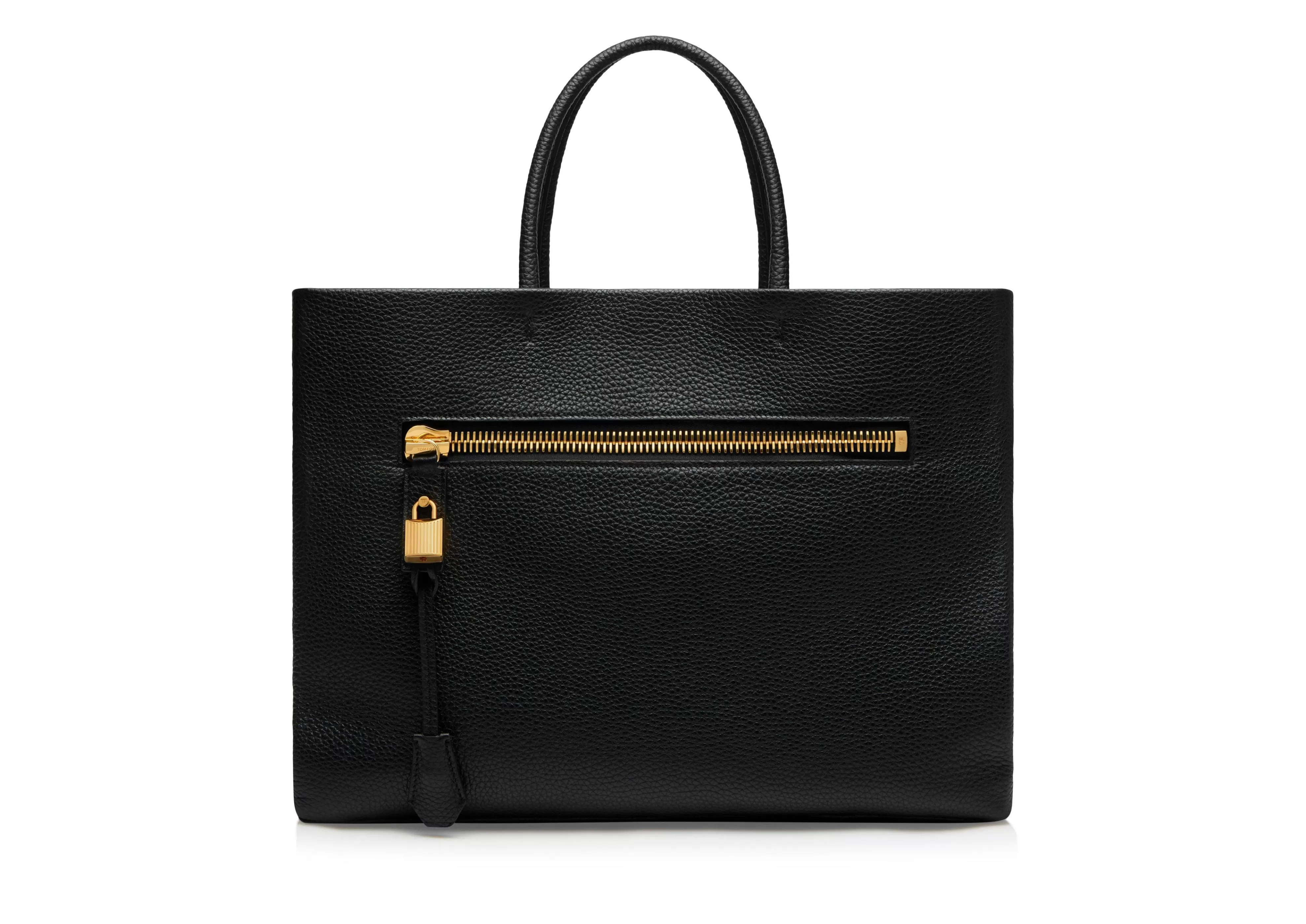 TOM FORD GRAIN LEATHER ALIX LARGE E/W TOTE BLACK^WOMEN Shoulder Bags