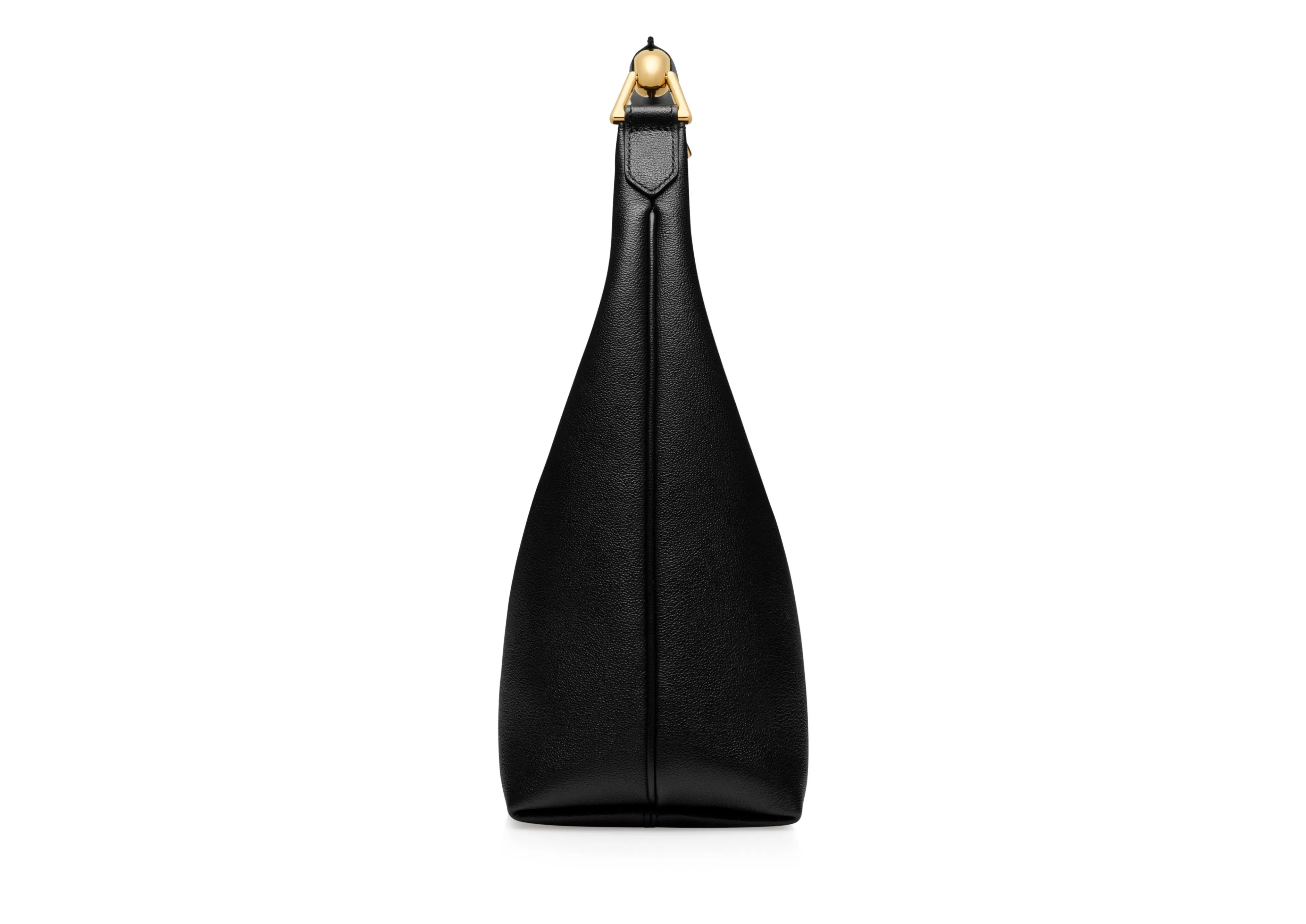 TOM FORD GRAIN LEATHER BIANCA LARGE HOBO BLACK^WOMEN Shoulder Bags