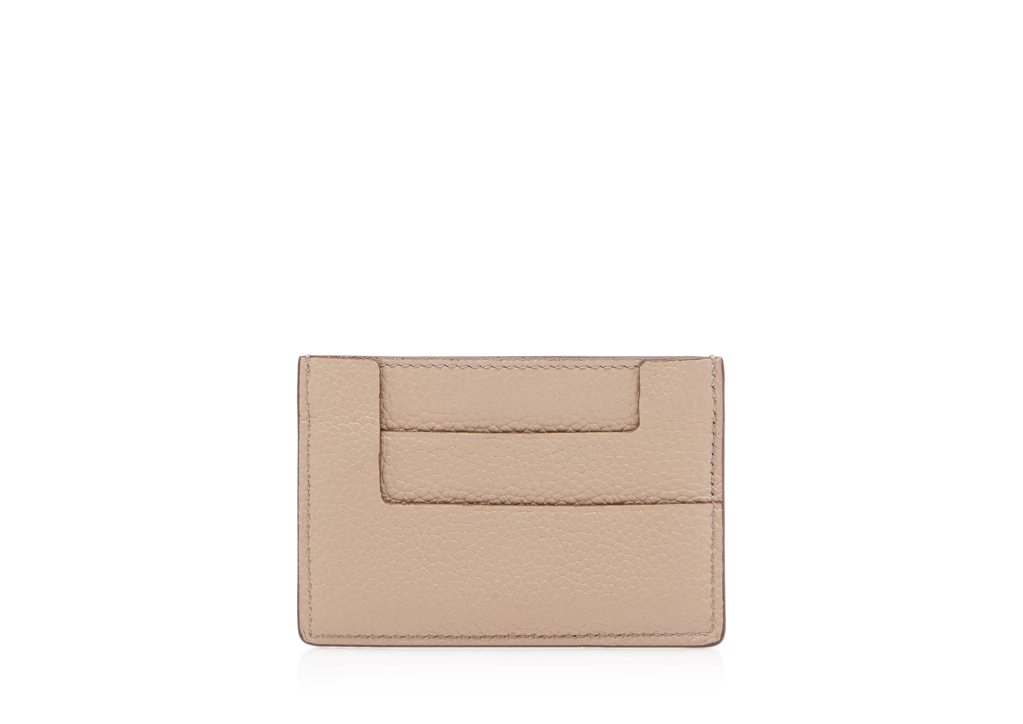 TOM FORD GRAIN LEATHER CLASSIC TF CARD HOLDER SILK TAUPE^WOMEN | WOMEN Accessories | Small Leather Goods