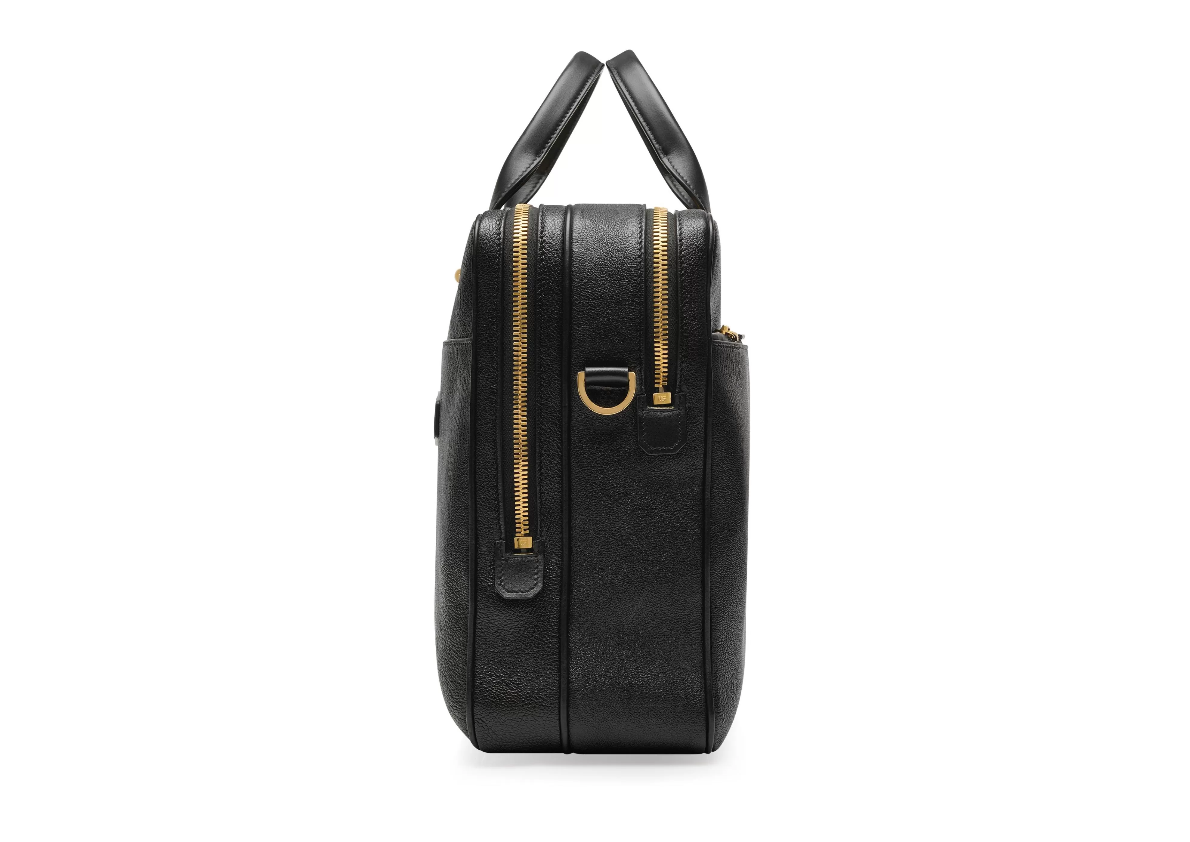 TOM FORD GRAIN LEATHER DOUBLE ZIP BRIEFCASE BLACK^MEN Briefcases