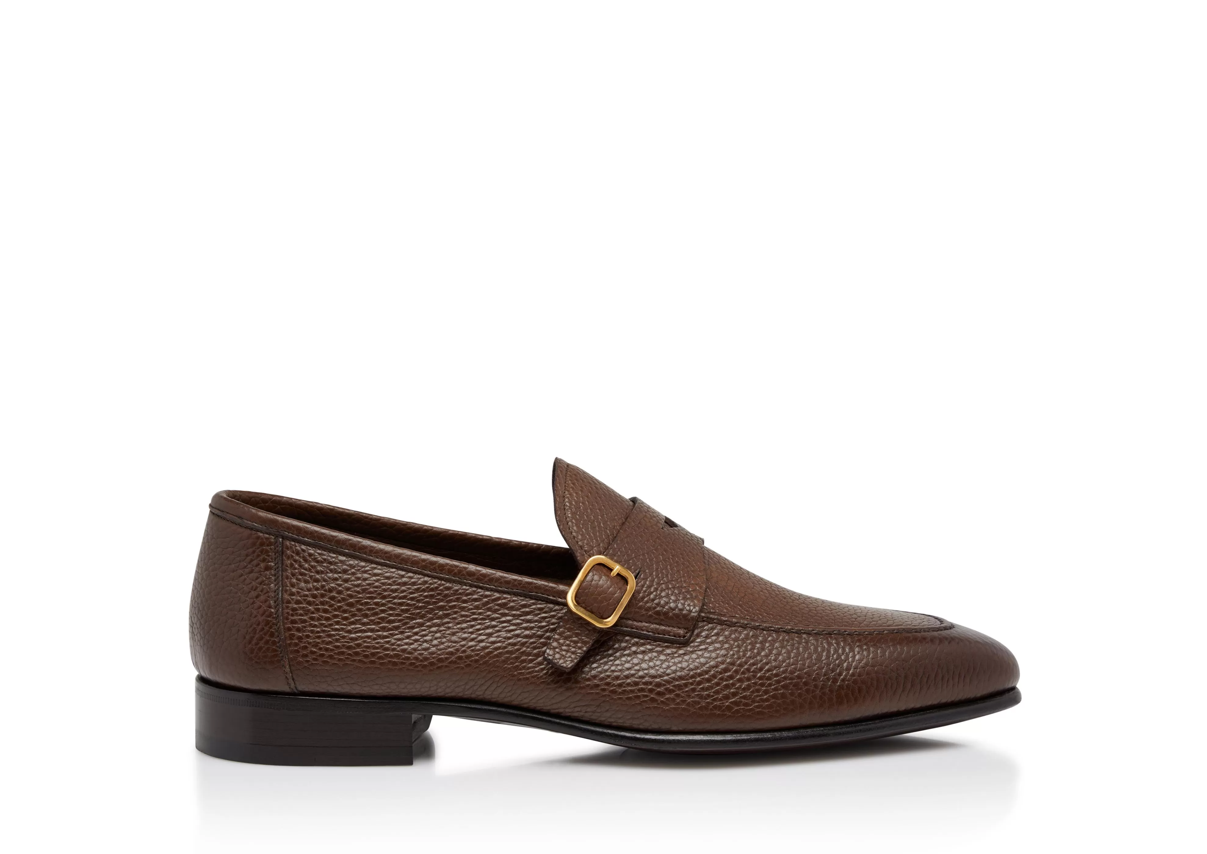 TOM FORD GRAIN LEATHER DOVER LOAFER BROWN^MEN Loafers