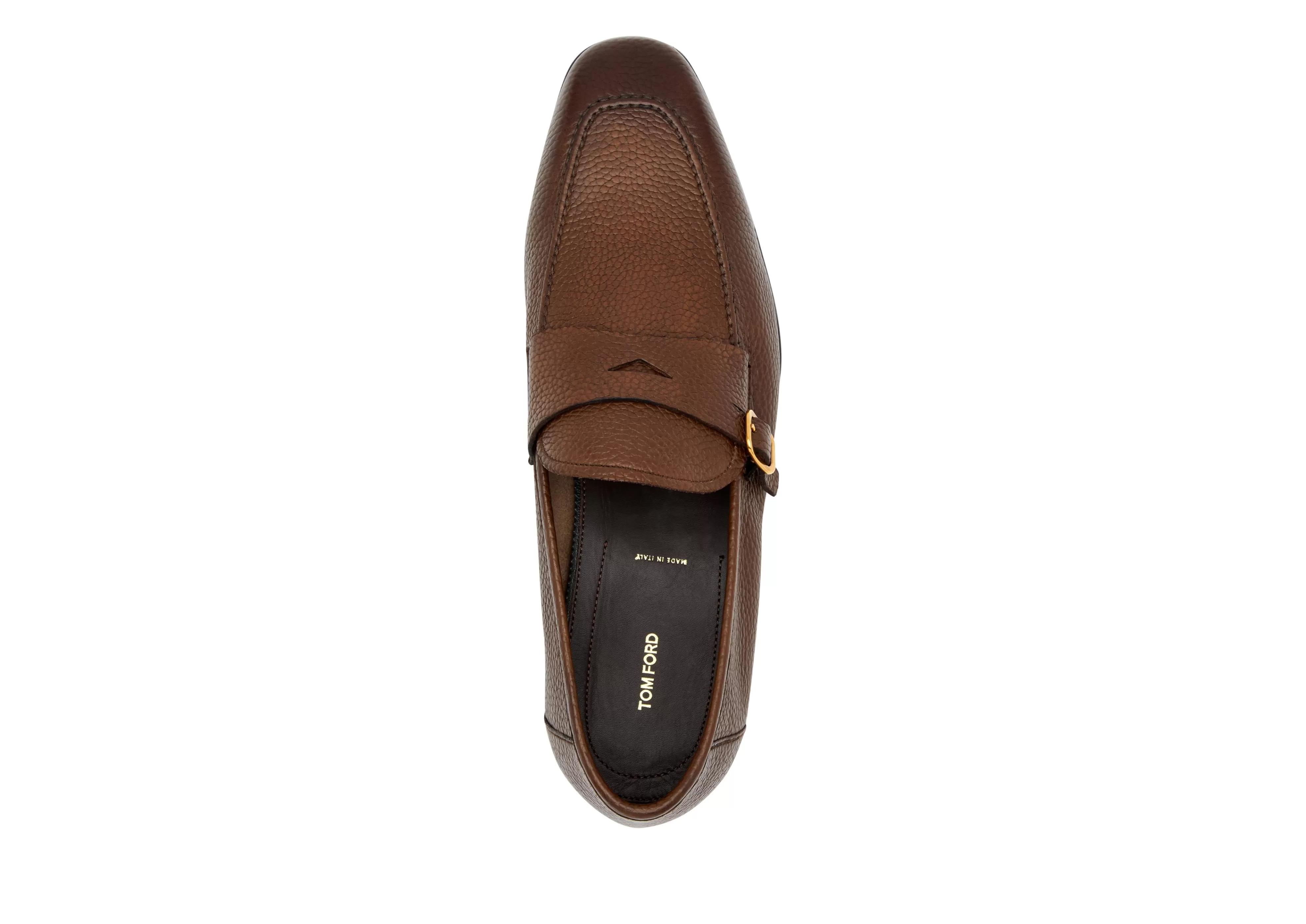 TOM FORD GRAIN LEATHER DOVER LOAFER BROWN^MEN Loafers