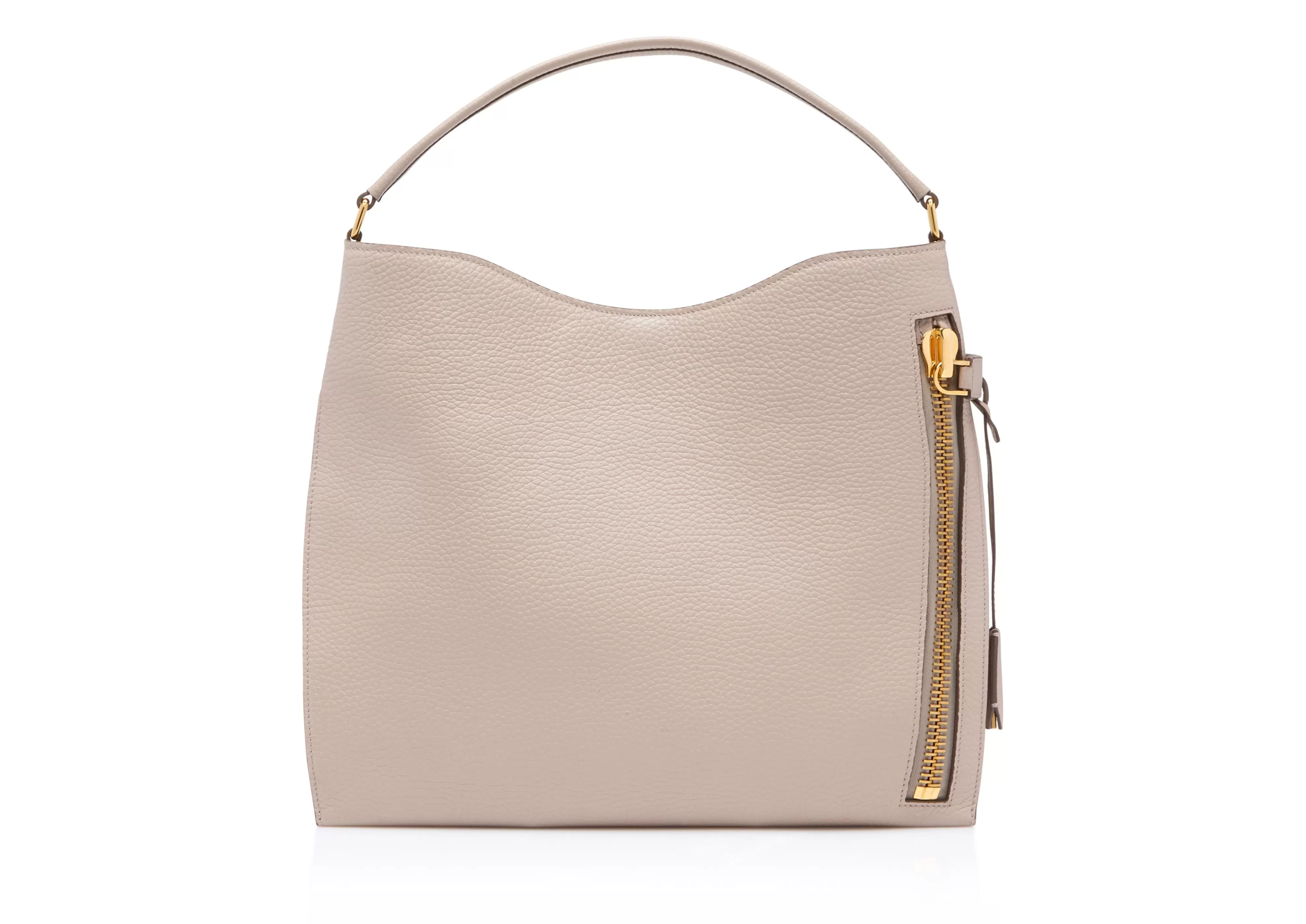 TOM FORD GRAIN LEATHER SMALL ALIX HOBO SILK TAUPE^WOMEN | WOMEN Totes | Shoulder Bags