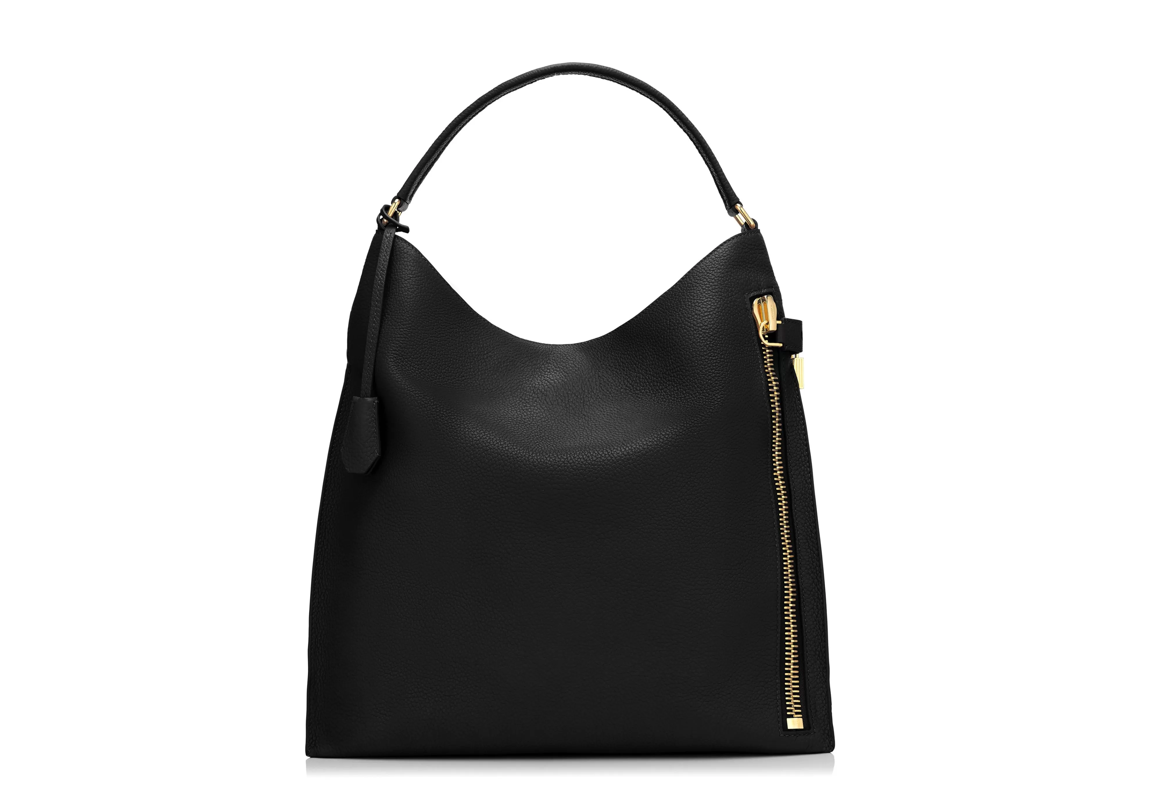 TOM FORD GRAIN LEATHER SMALL ALIX HOBO BLACK^WOMEN | WOMEN Totes | Shoulder Bags