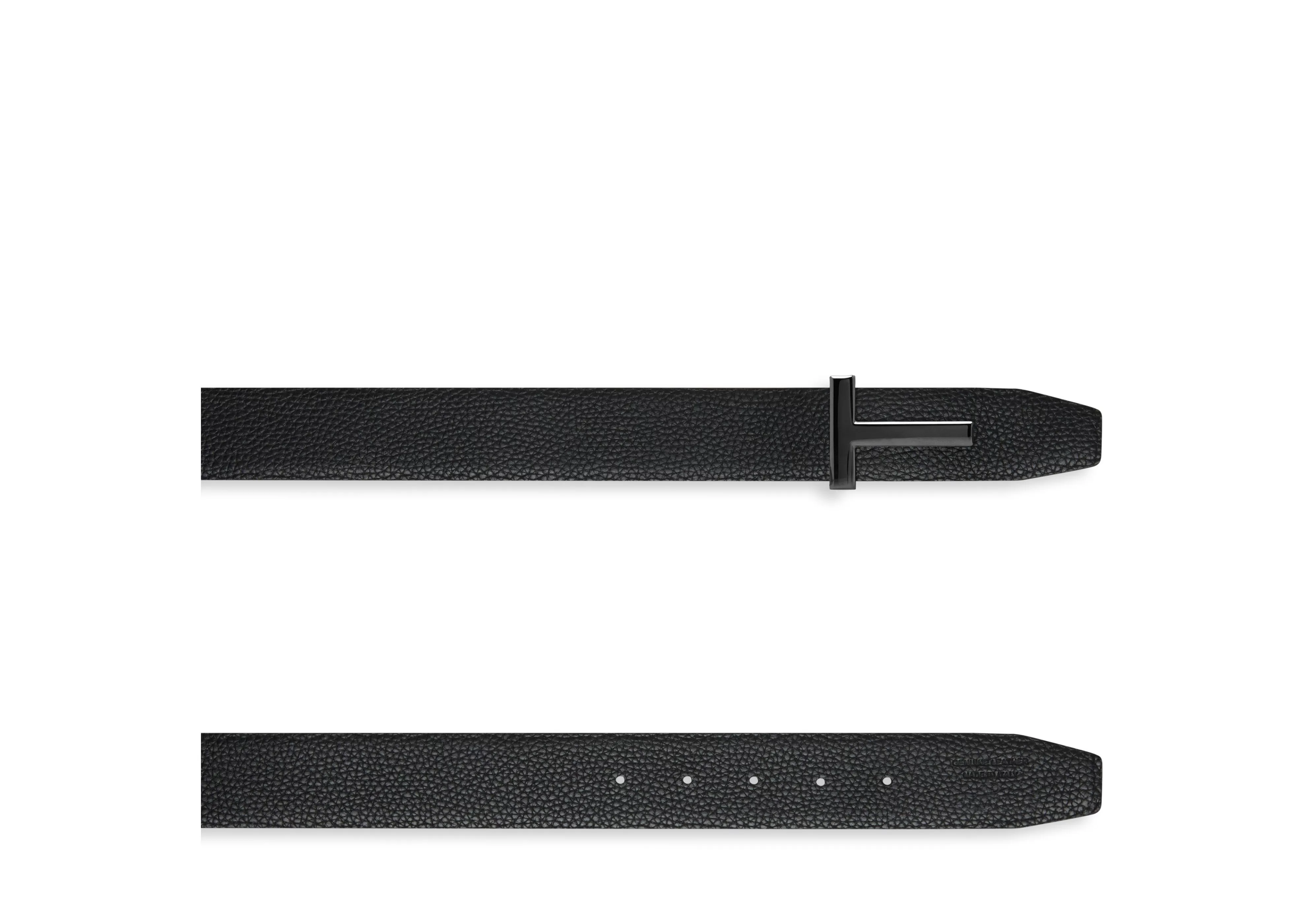 TOM FORD GRAIN LEATHER T ICON BELT BLACK^MEN Belts