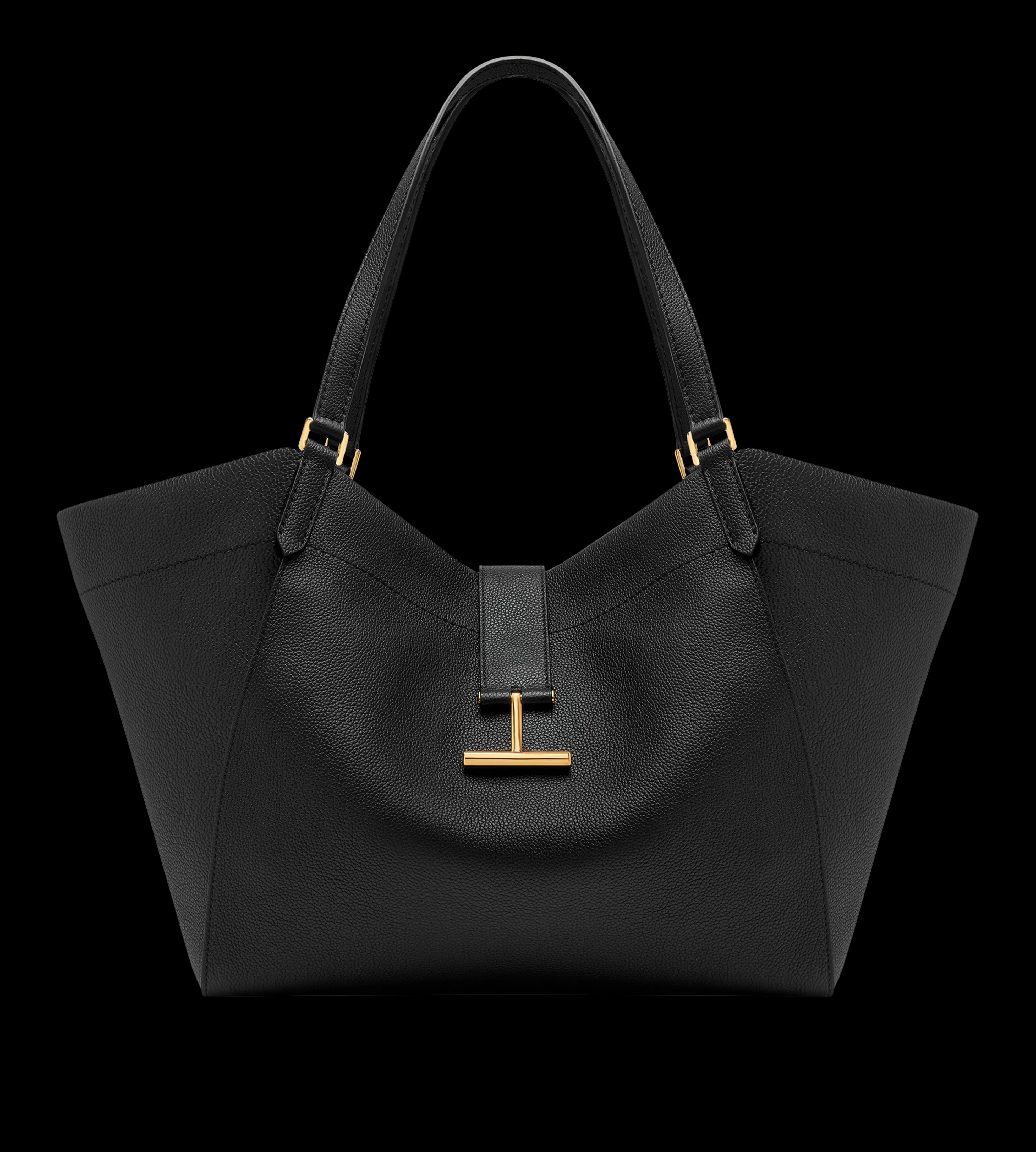 TOM FORD GRAIN LEATHER TARA LARGE TOTE BLACK^WOMEN | WOMEN Totes | SPRING 24