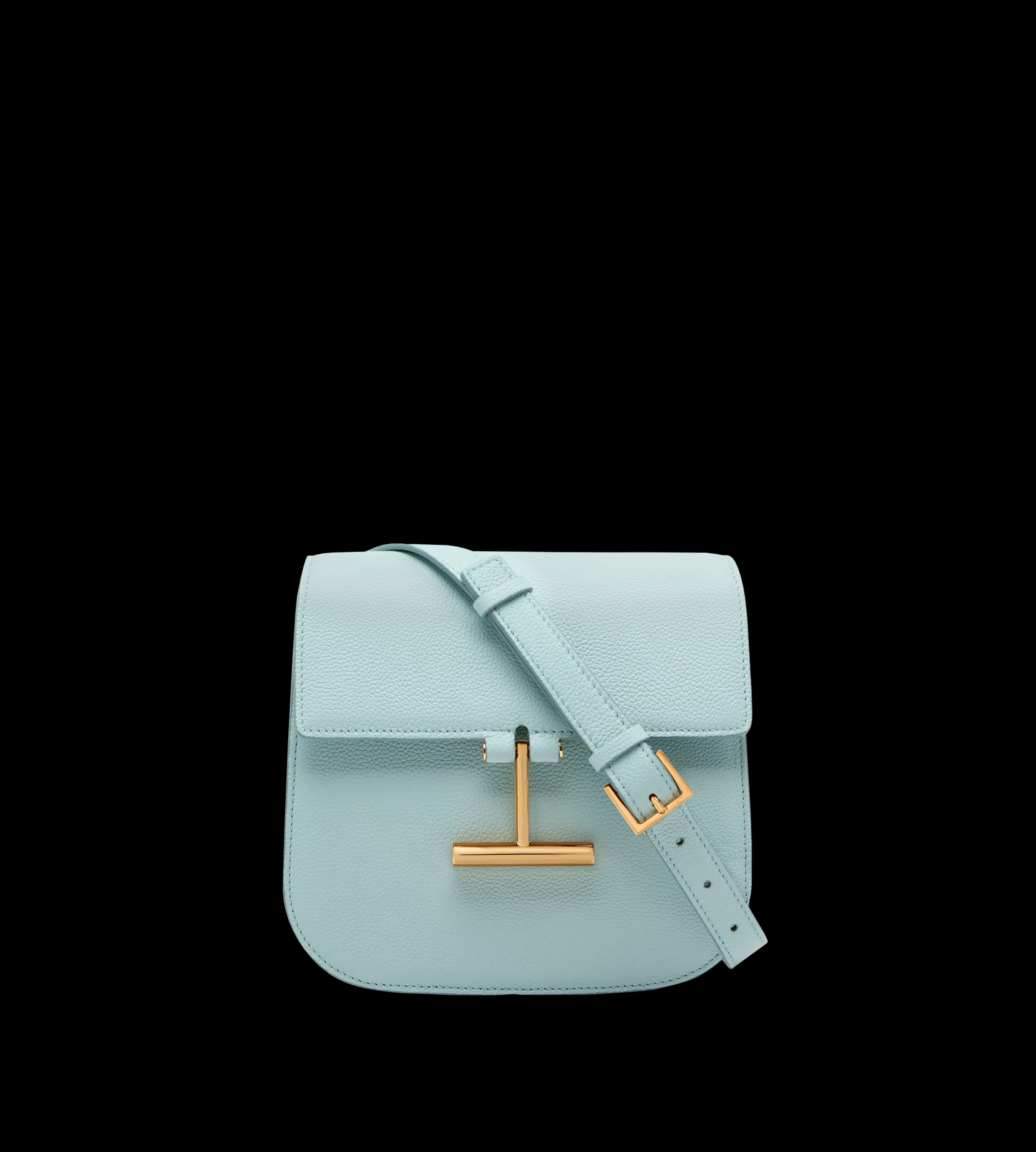 TOM FORD GRAIN LEATHER TARA MINI CROSSBODY PASTEL BLUE^WOMEN SPRING 24