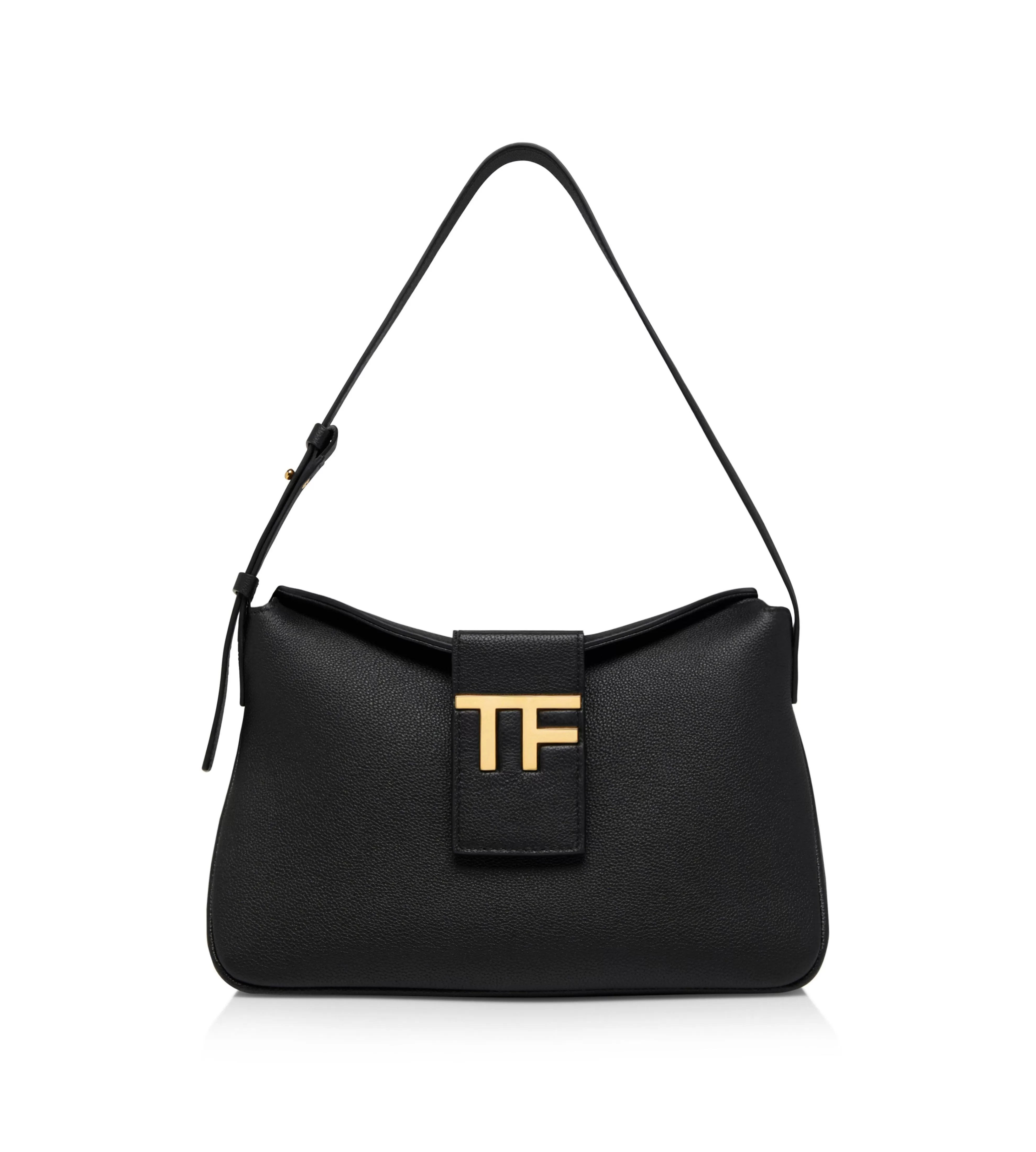 TOM FORD GRAIN LEATHER TF MINI HOBO BLACK^WOMEN | WOMEN Totes | Shoulder Bags