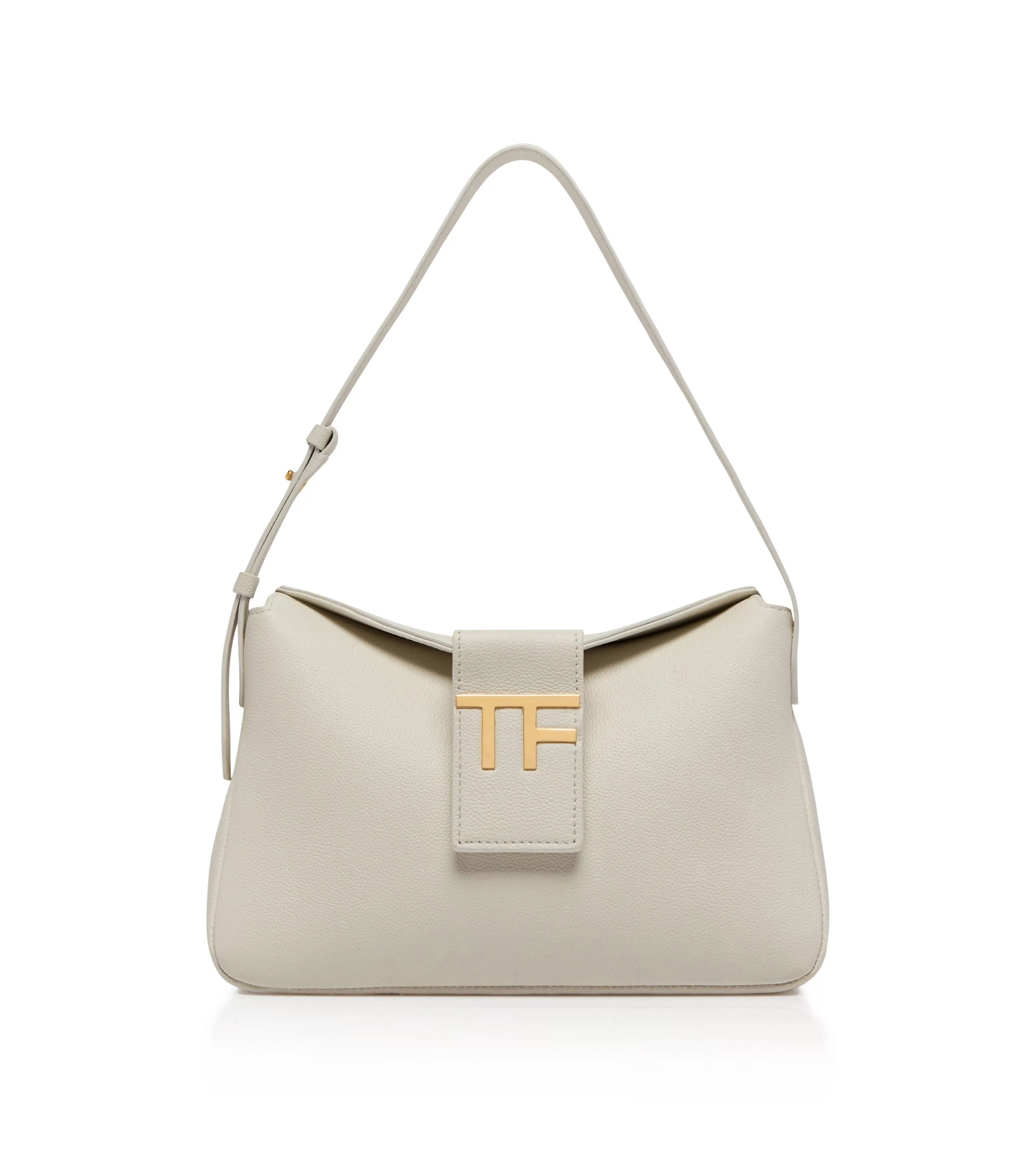 TOM FORD GRAIN LEATHER TF MINI HOBO CHALK^WOMEN | WOMEN Totes | Shoulder Bags