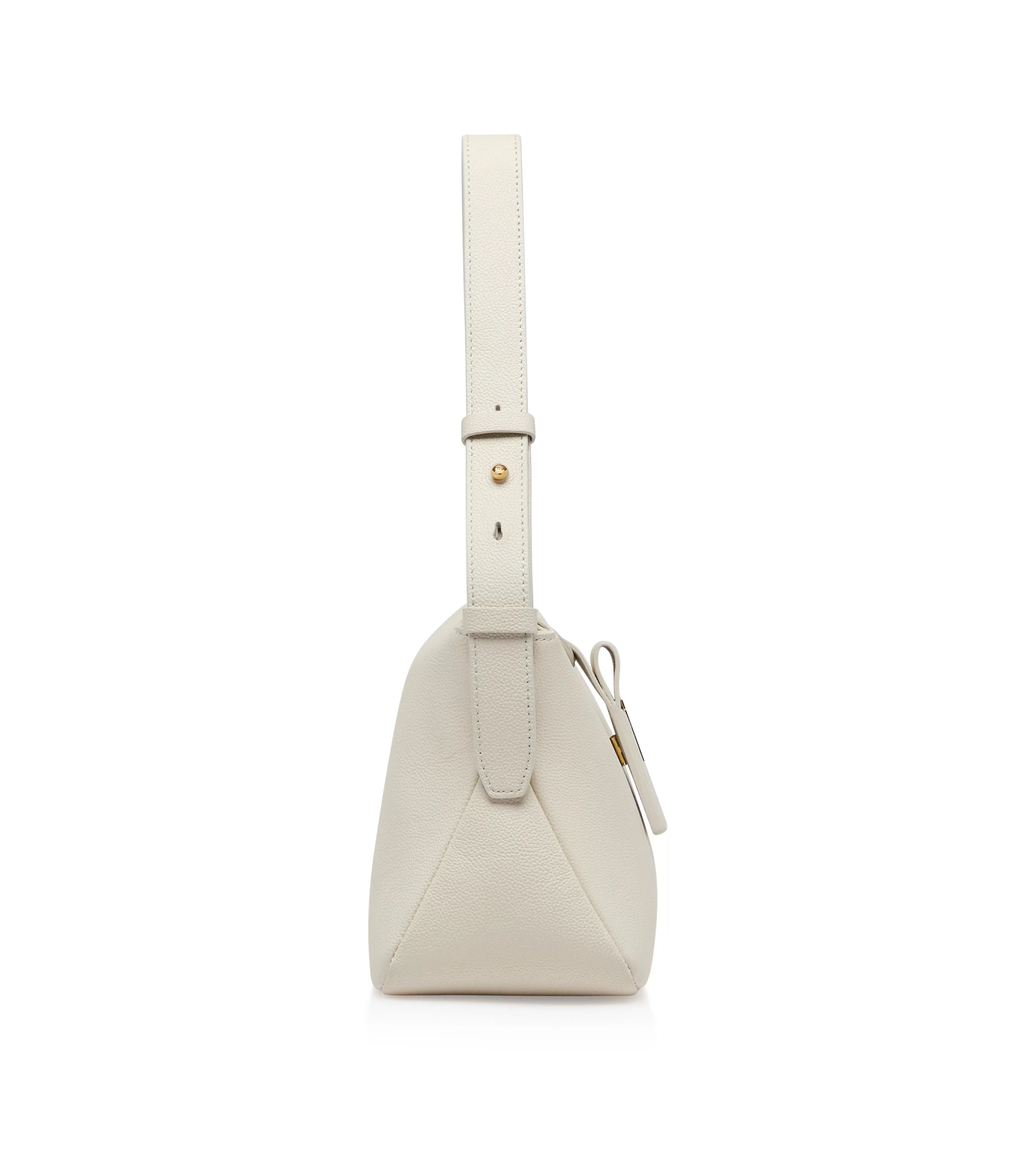 TOM FORD GRAIN LEATHER TF MINI HOBO CHALK^WOMEN | WOMEN Totes | Shoulder Bags