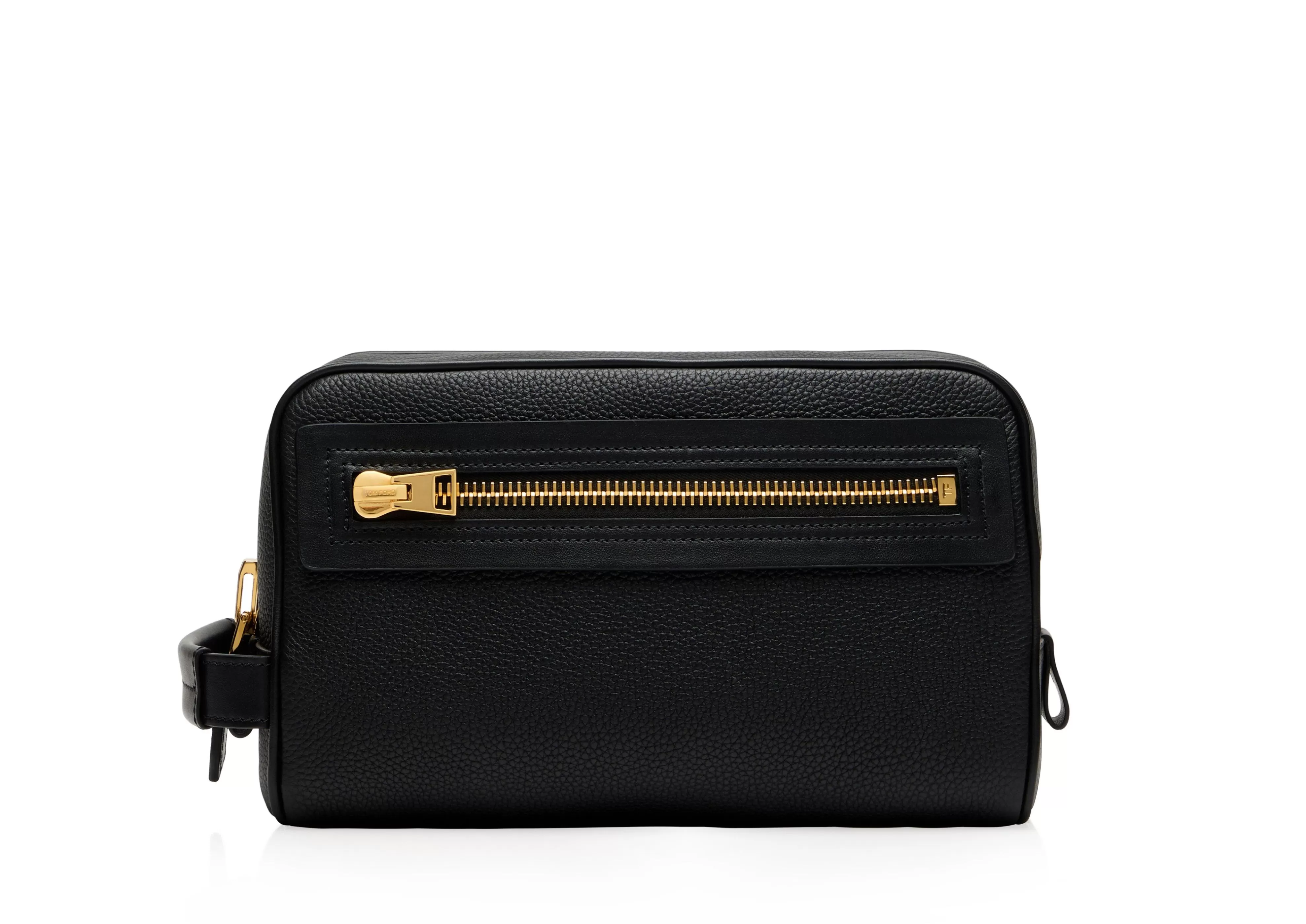 TOM FORD GRAIN LEATHER TOILETRY BAG BLACK^MEN JETSETTER EDIT