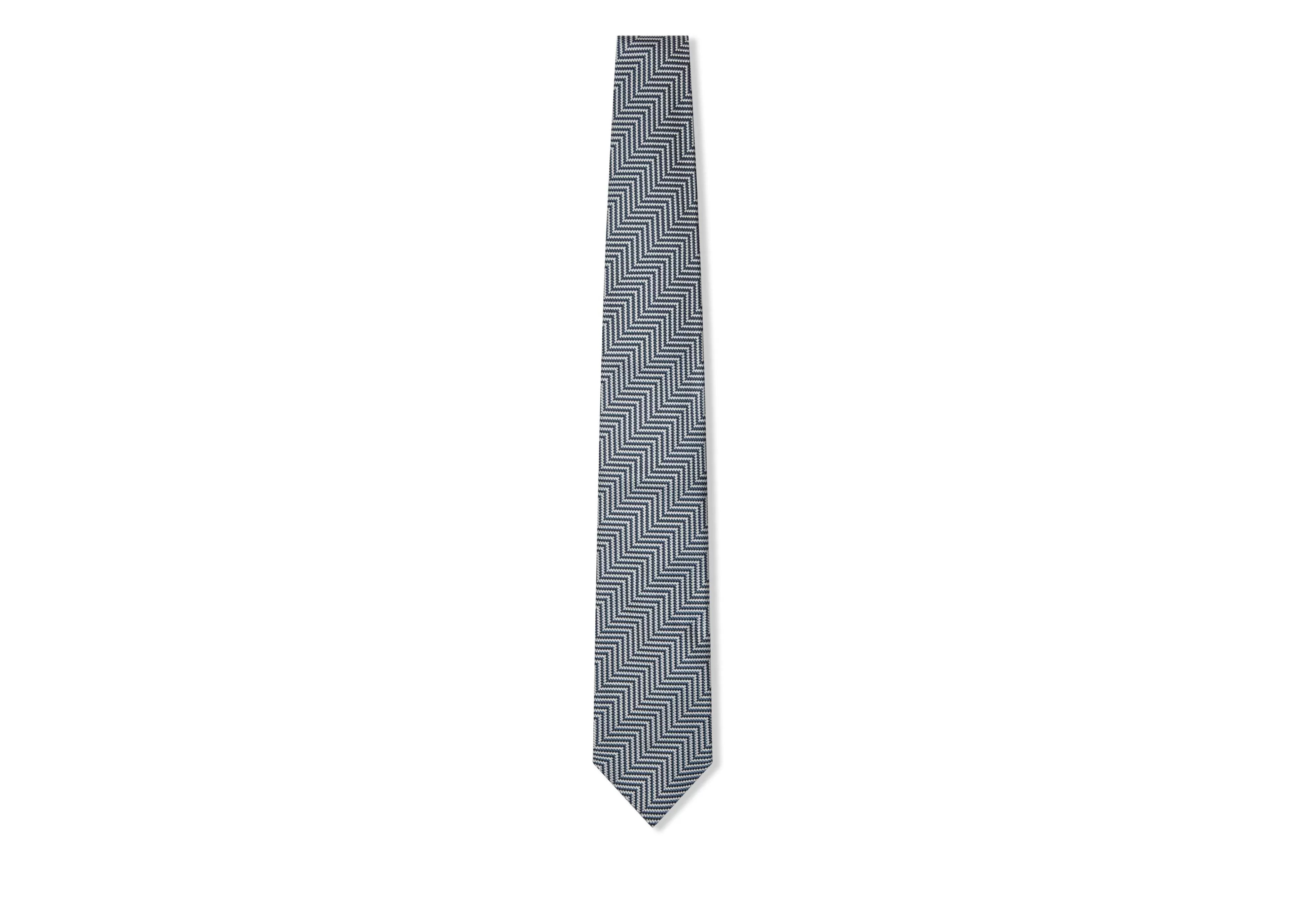 TOM FORD HERRINGBONE TIE PEACOCK^MEN Ties & Bow Ties