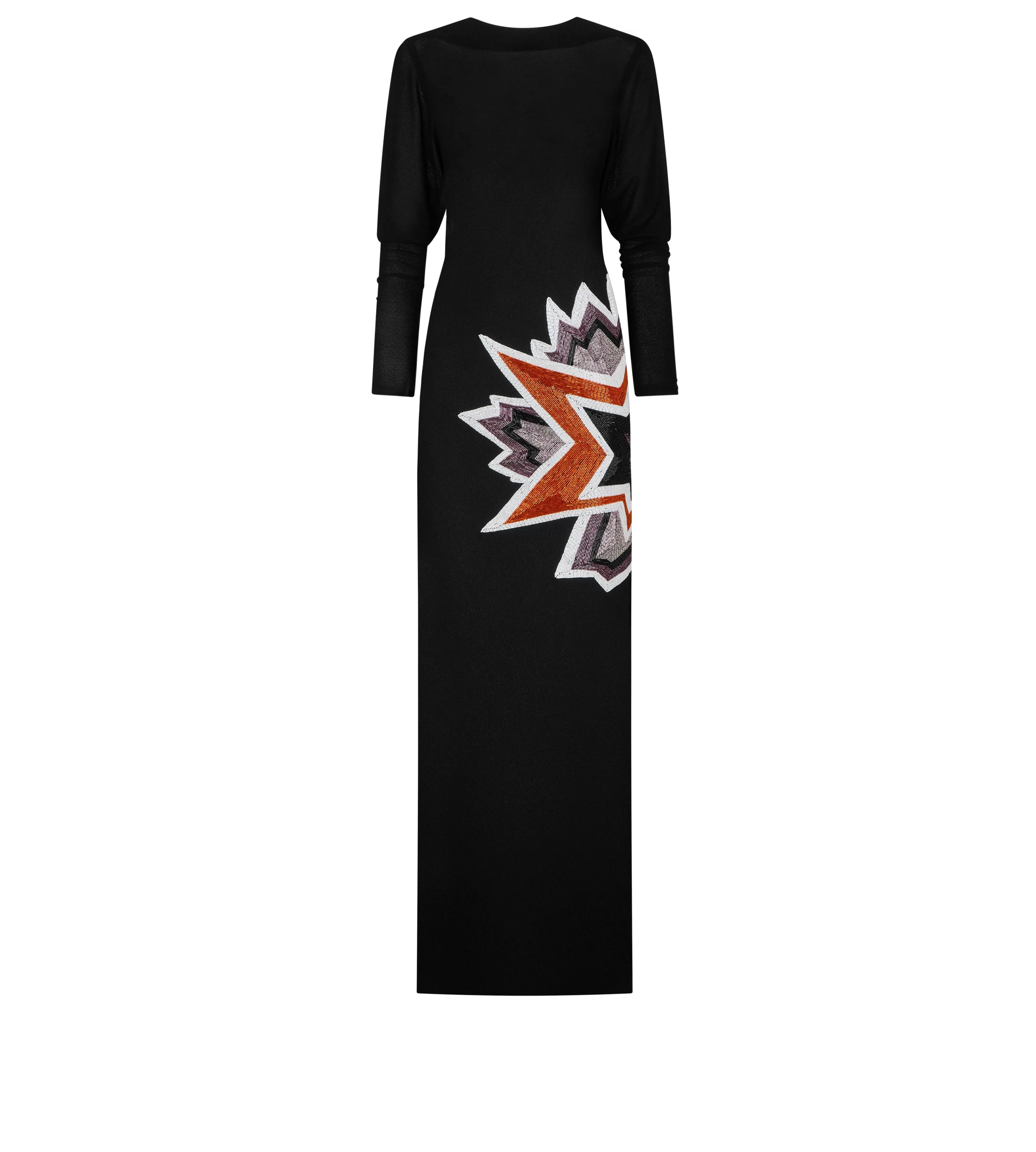 TOM FORD KAPOW EVENING DRESS BLACK & MULTICOLOR^WOMEN | WOMEN | WOMEN Evening | Dresses | AUTUMN/WINTER 23