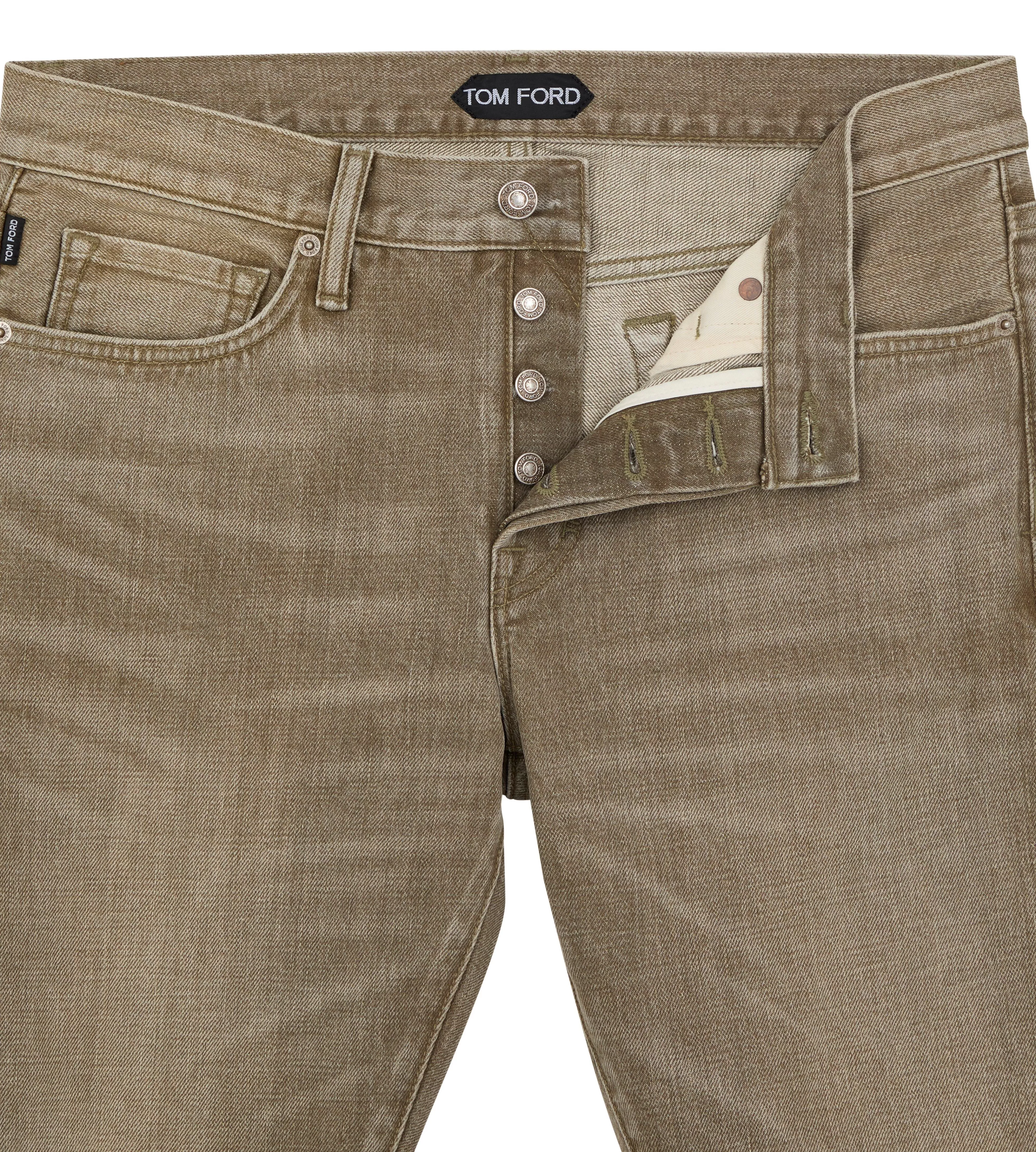 TOM FORD STANDARD FIT DENIM KHAKI^MEN | MEN Pants & Shorts | Jeans