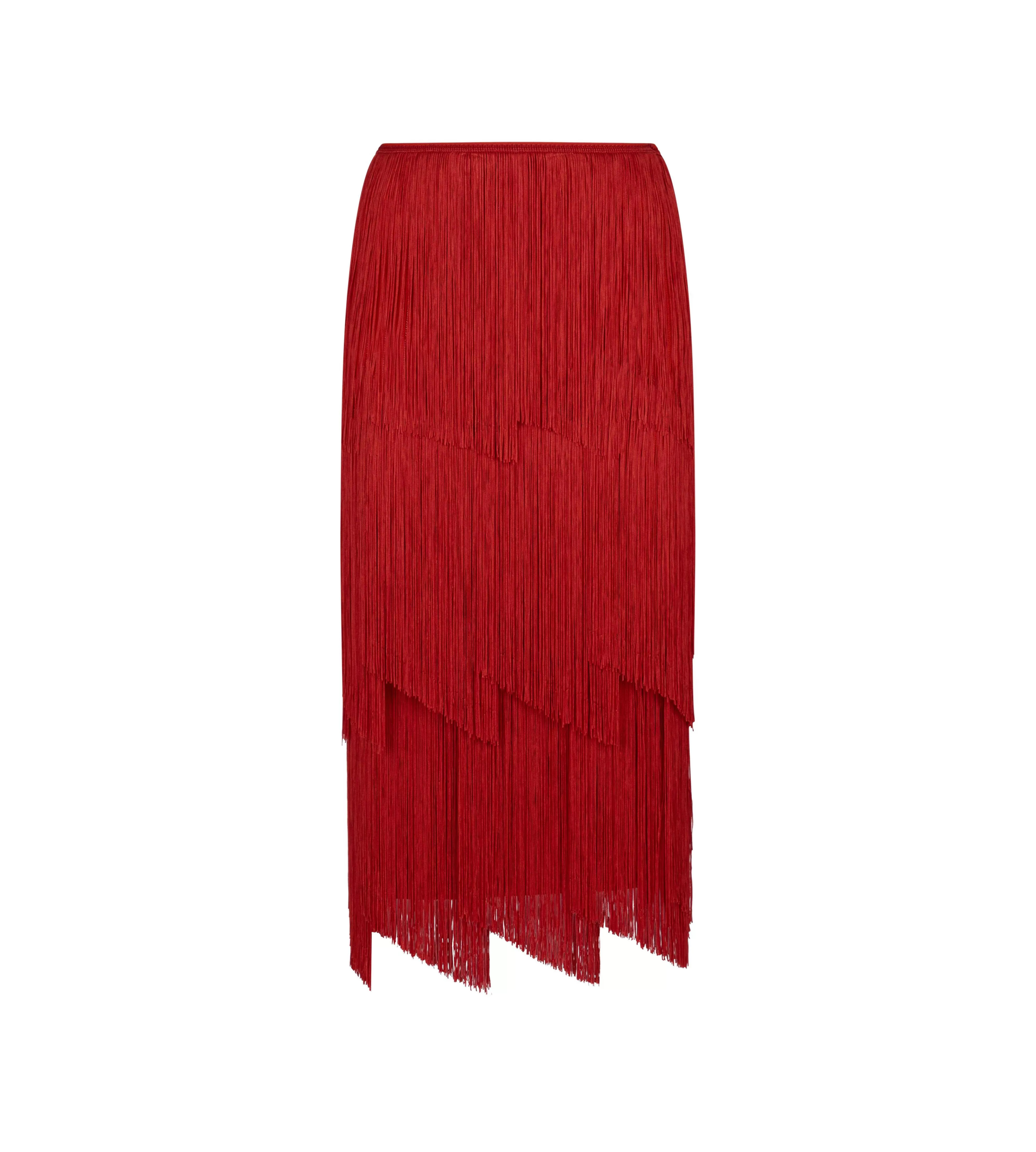 TOM FORD KNEE LENGTH FRINGE PENCIL SKIRT ^WOMEN Skirts