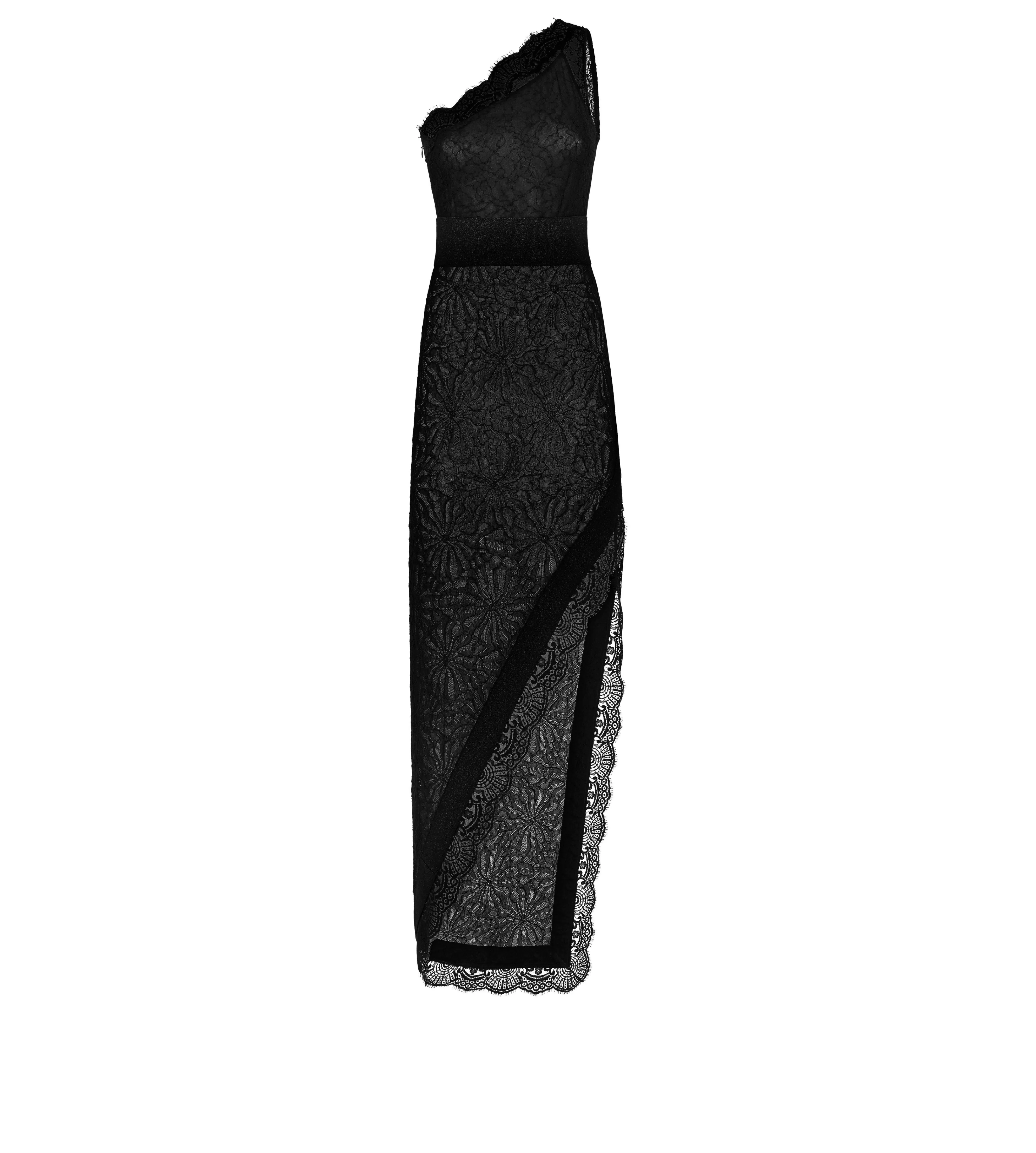 TOM FORD LACE ONE SHOULDER EVENING DRESS BLACK^WOMEN | WOMEN Evening | Dresses