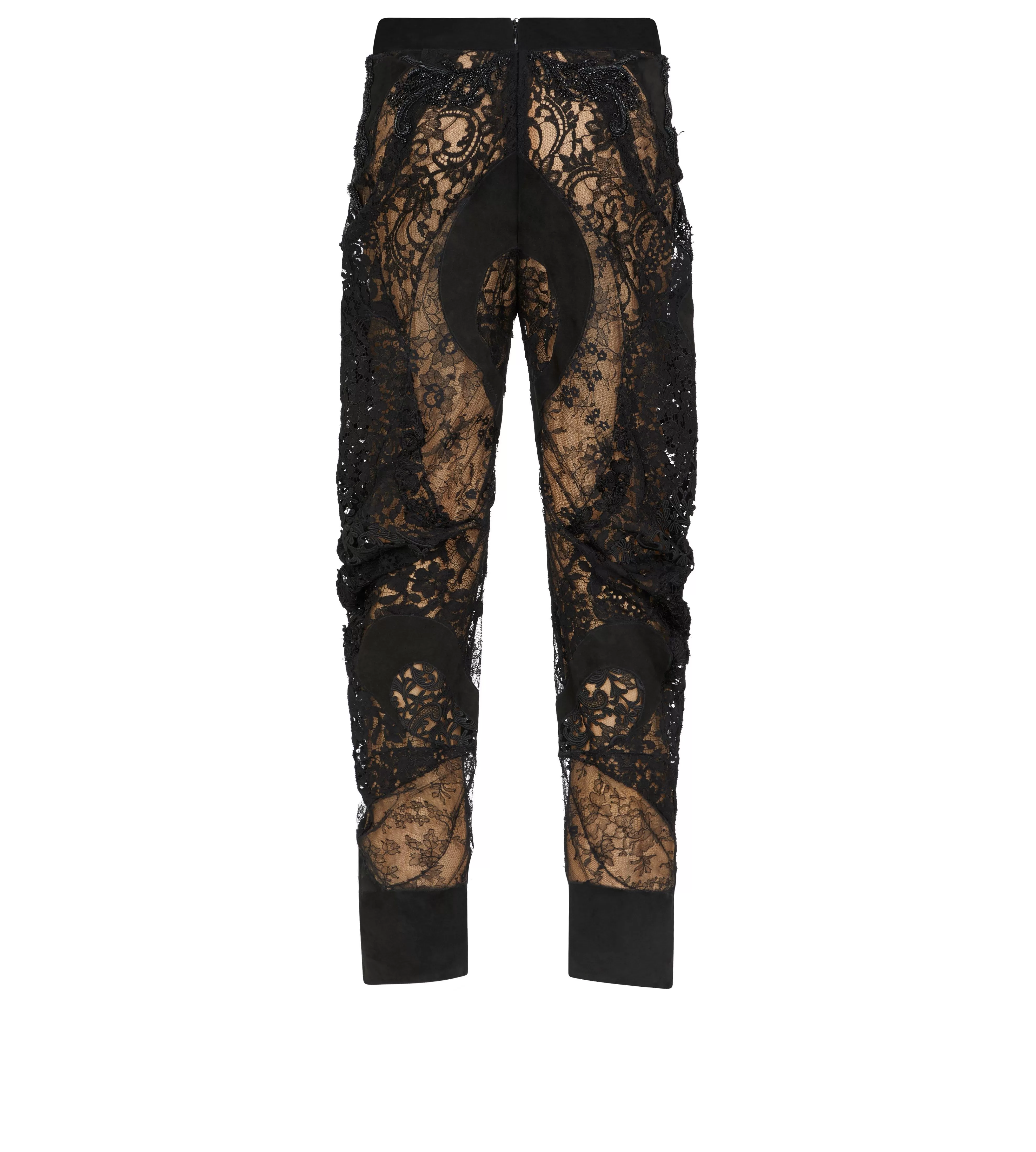 TOM FORD LACE PATCHWORK & JET EMBROIDERY PANTS BLACK^WOMEN Pants & Shorts