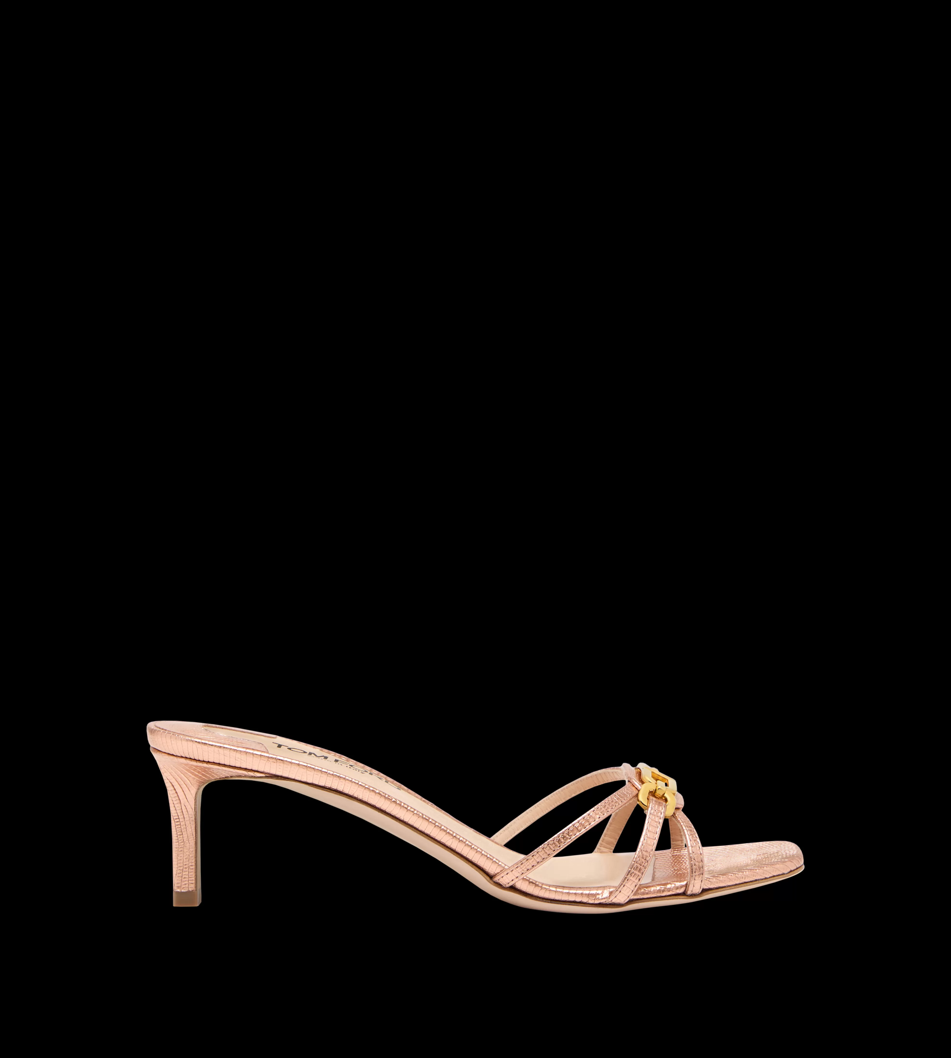 TOM FORD LAMINATED STAMPED LIZARD LEATHER WHITNEY MULE ROSE GOLD^WOMEN | WOMEN | WOMEN Sandals | JETSETTER EDIT | SPRING 24