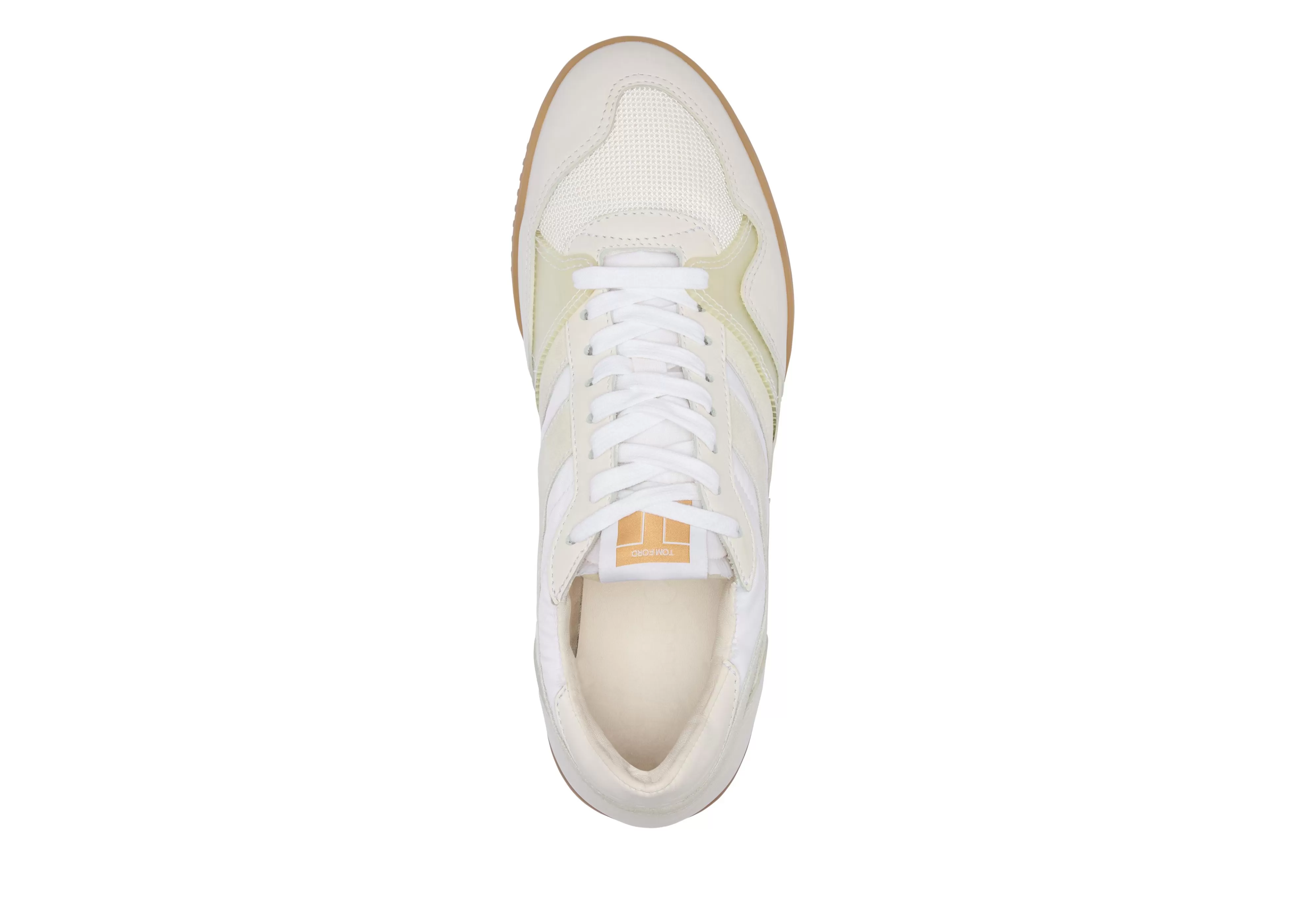 TOM FORD LEATHER + NYLON JACKSON SNEAKER OFF WHITE^MEN Sneakers