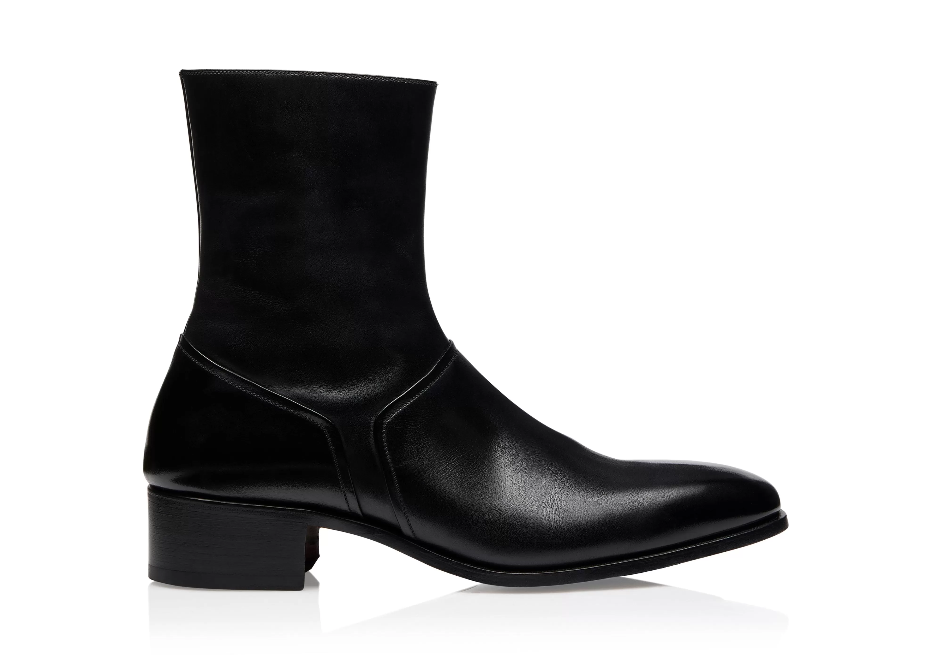 TOM FORD LEATHER ALEC ZIP BOOT BLACK^MEN Boots