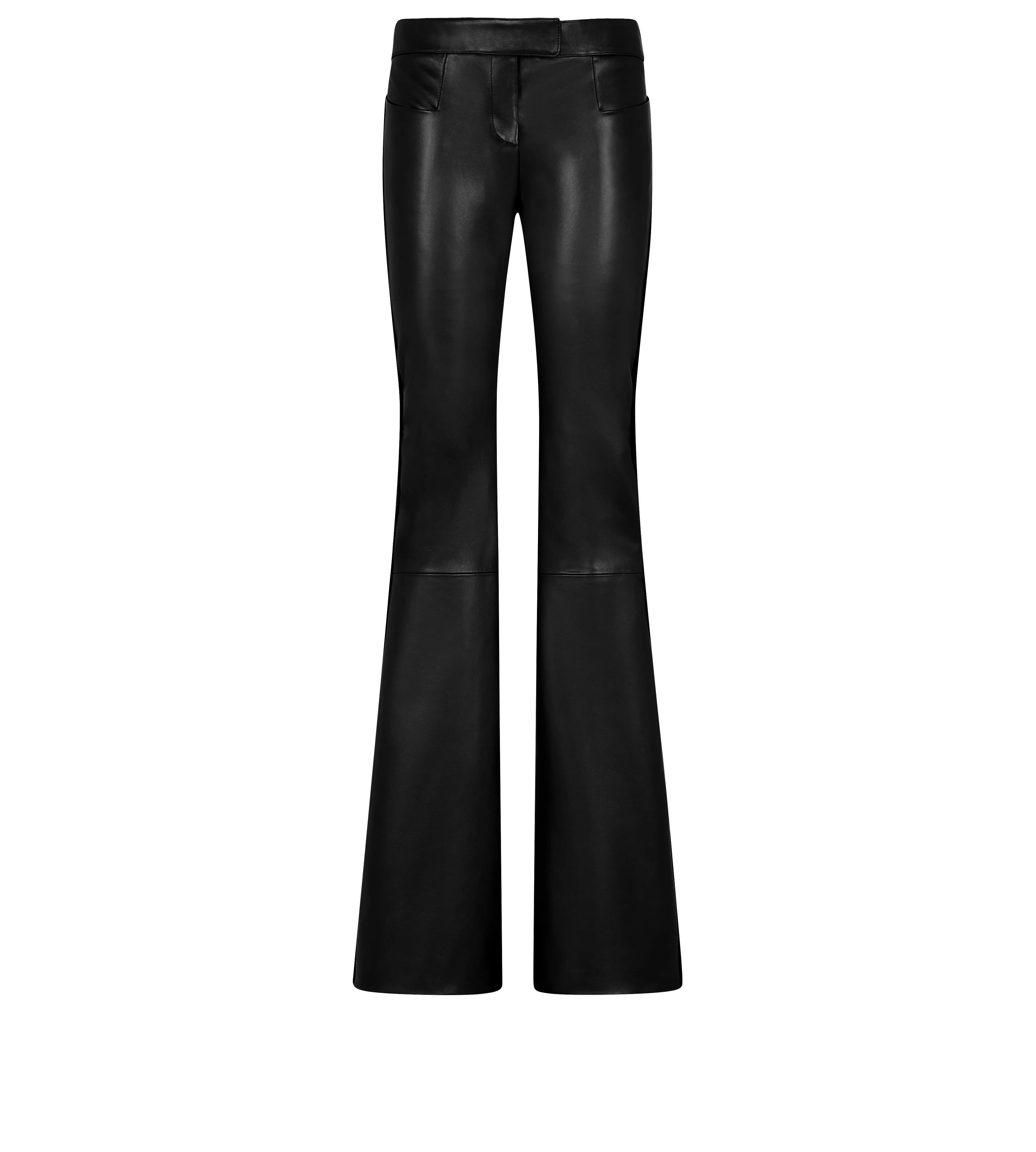 TOM FORD LEATHER & VELVET FLARED PANTS BLACK^WOMEN Pants & Shorts