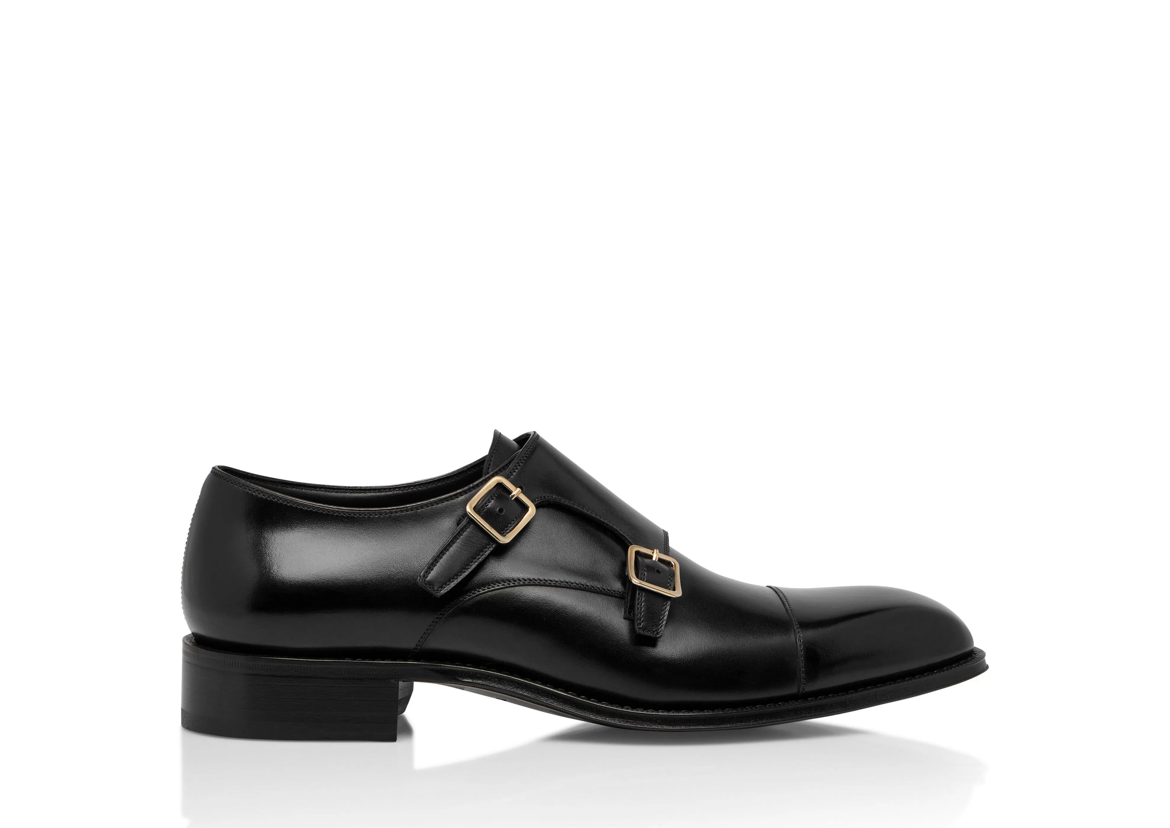 TOM FORD LEATHER CLAYDON MONK STRAP BLACK^MEN | MEN Monk Straps | Evening