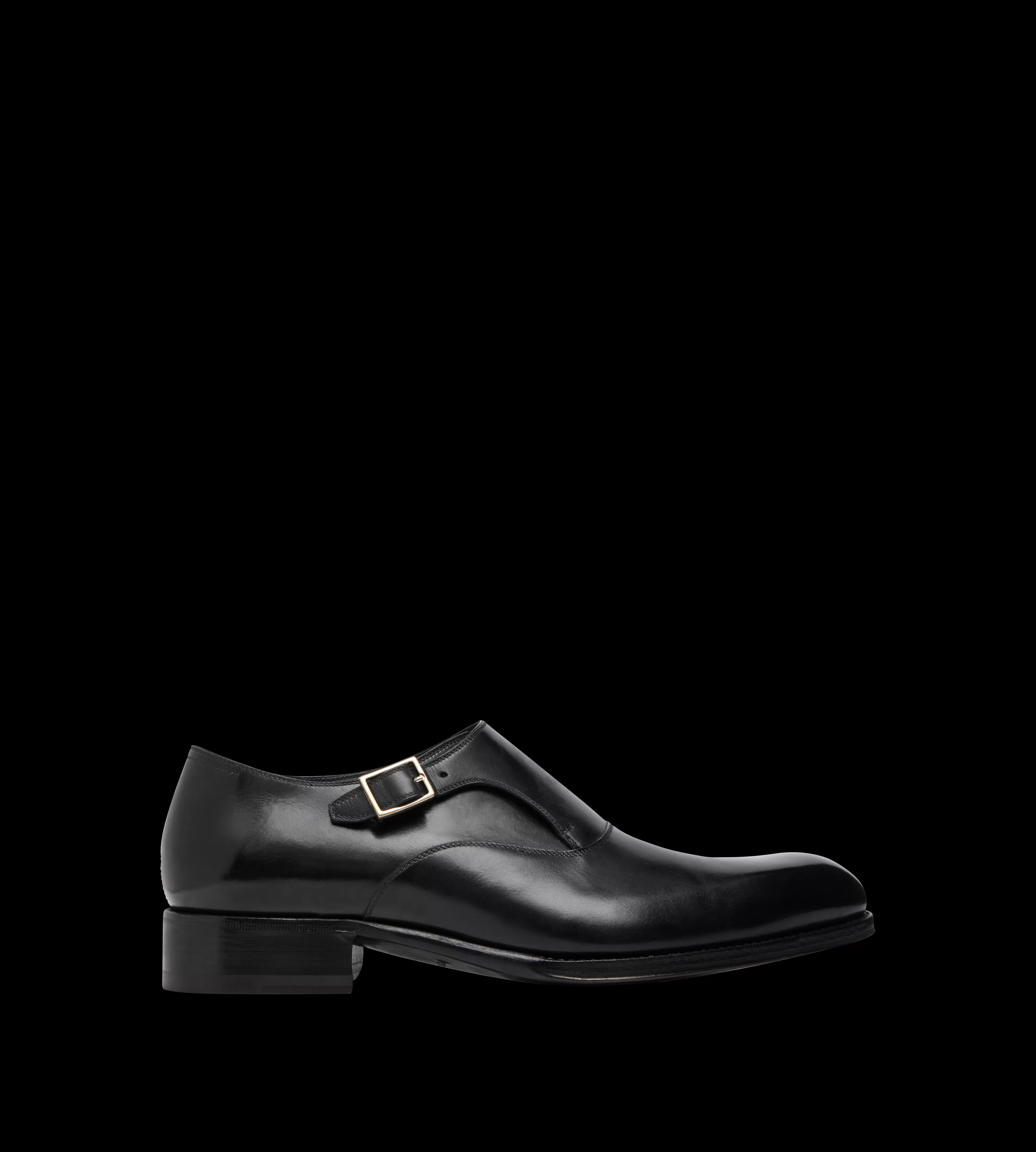 TOM FORD LEATHER EDGAR SINGLE MONK STRAP BLACK^MEN | MEN Monk Straps | SPRING 24