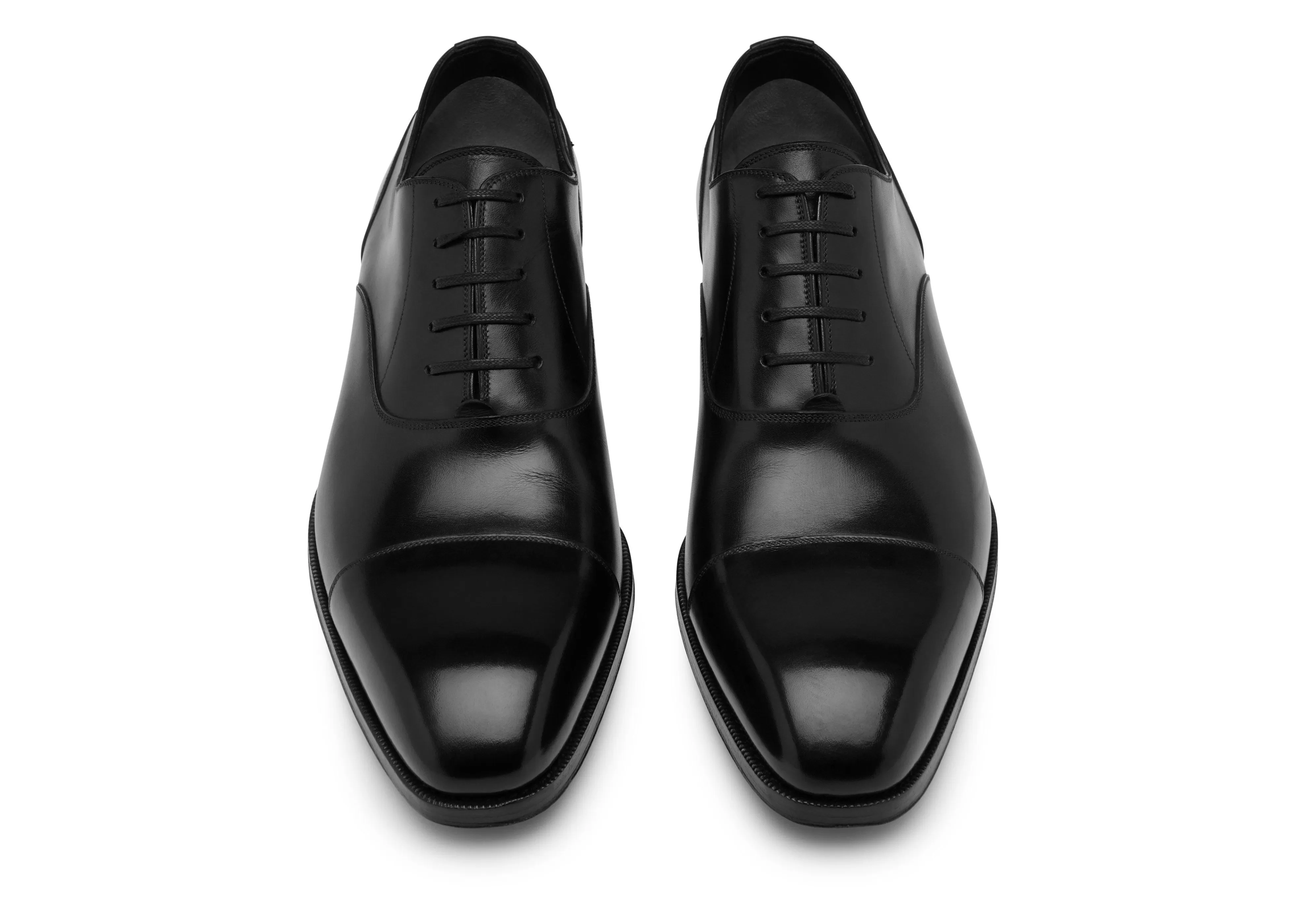 TOM FORD LEATHER ELKAN LACE UP BLACK^MEN | MEN Lace-ups | Evening