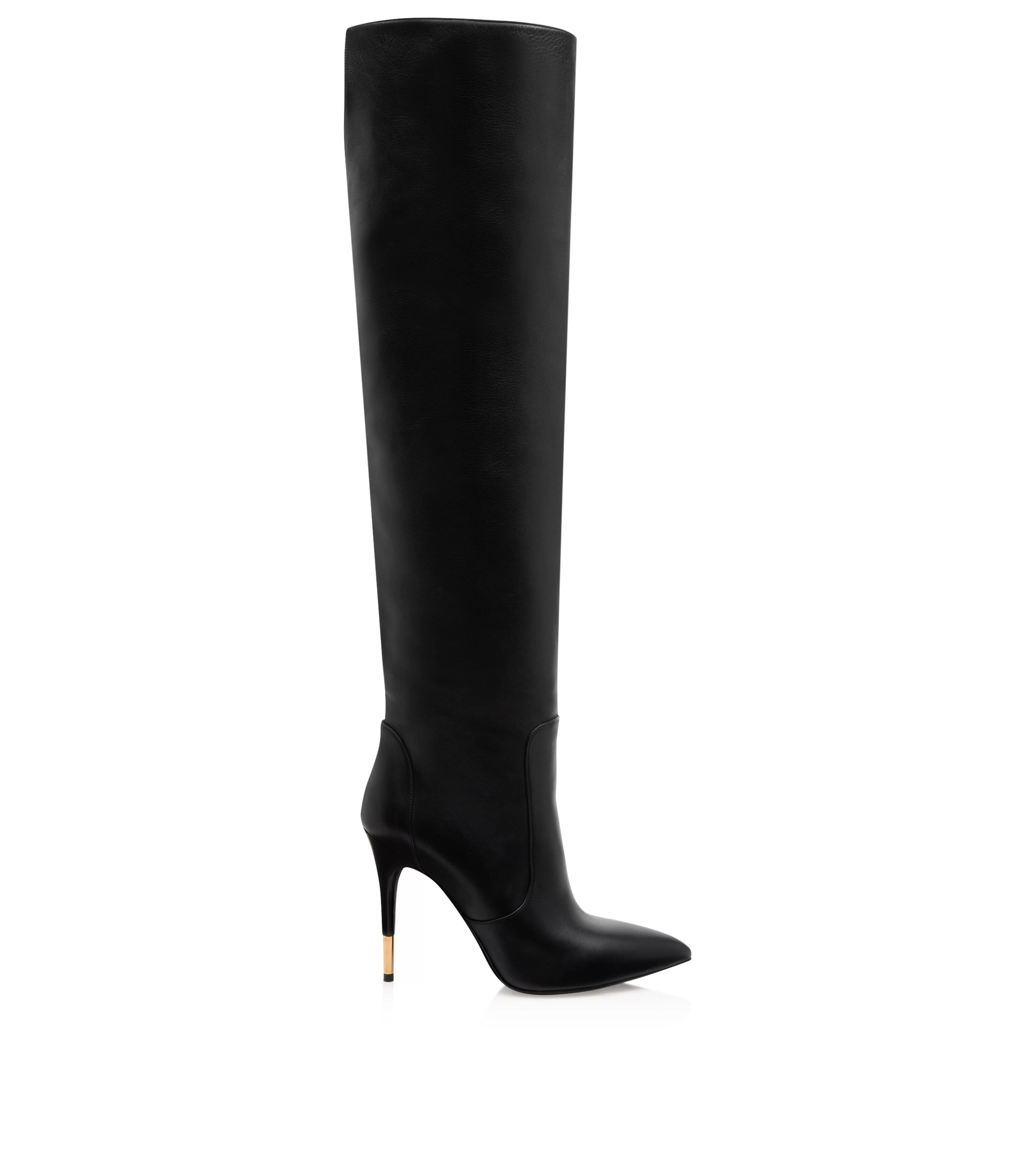 TOM FORD LEATHER OVER THE KNEE BOOT BLACK^WOMEN Boots