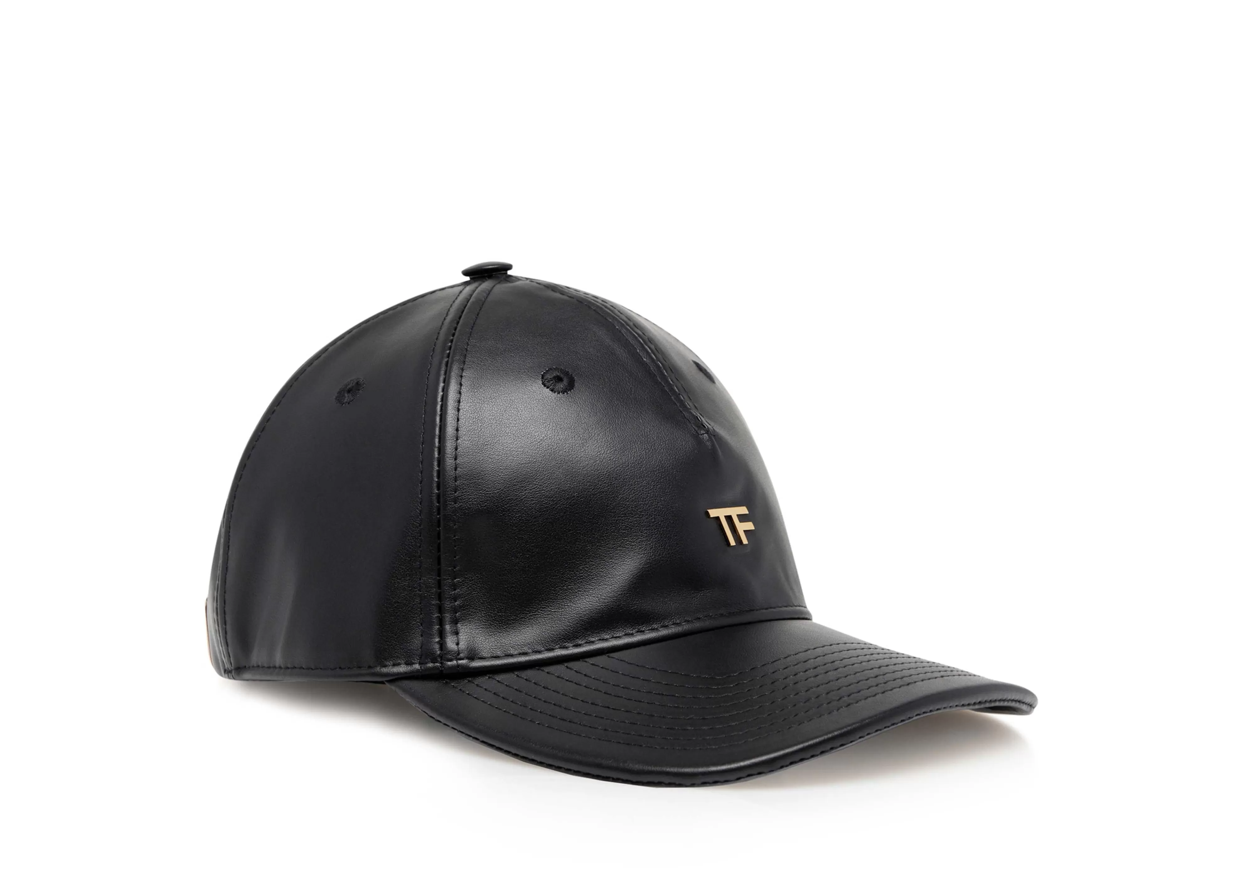 TOM FORD LEATHER TF BASEBALL CAP BLACK^WOMEN | WOMEN Accessories | Hats